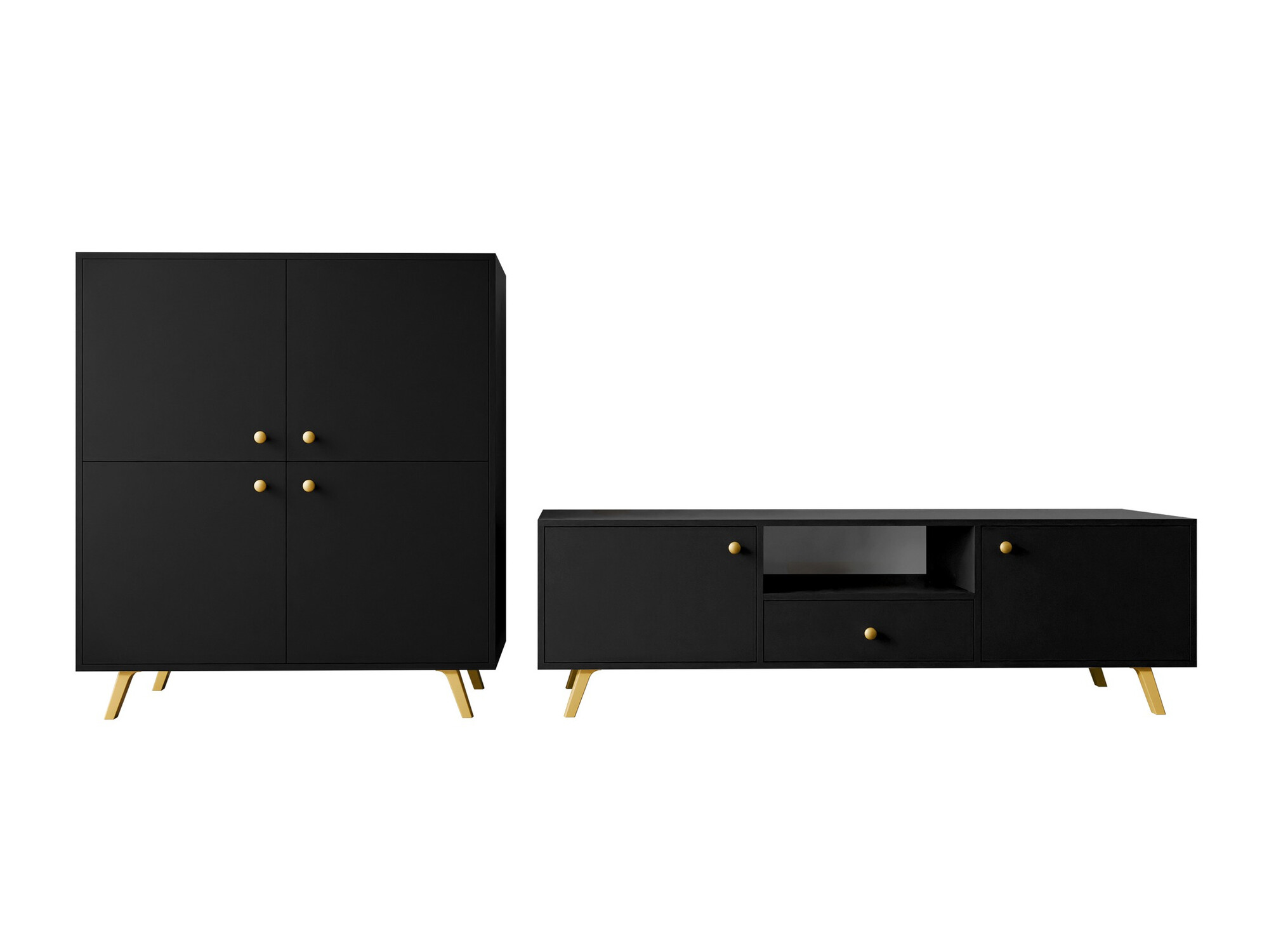 Set de living Monfera 105 (Negru)