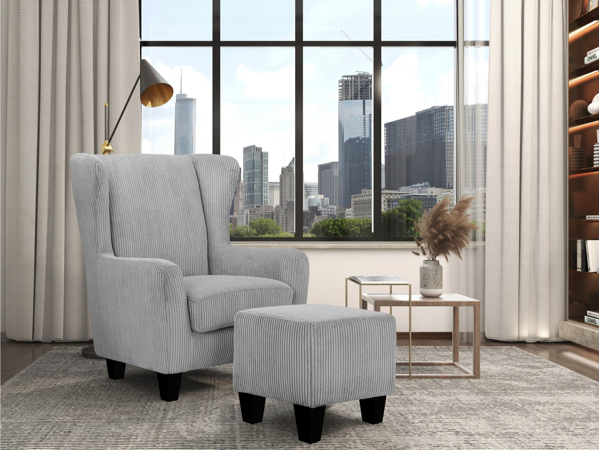 Fotoliu Denton 1366 (Gri)