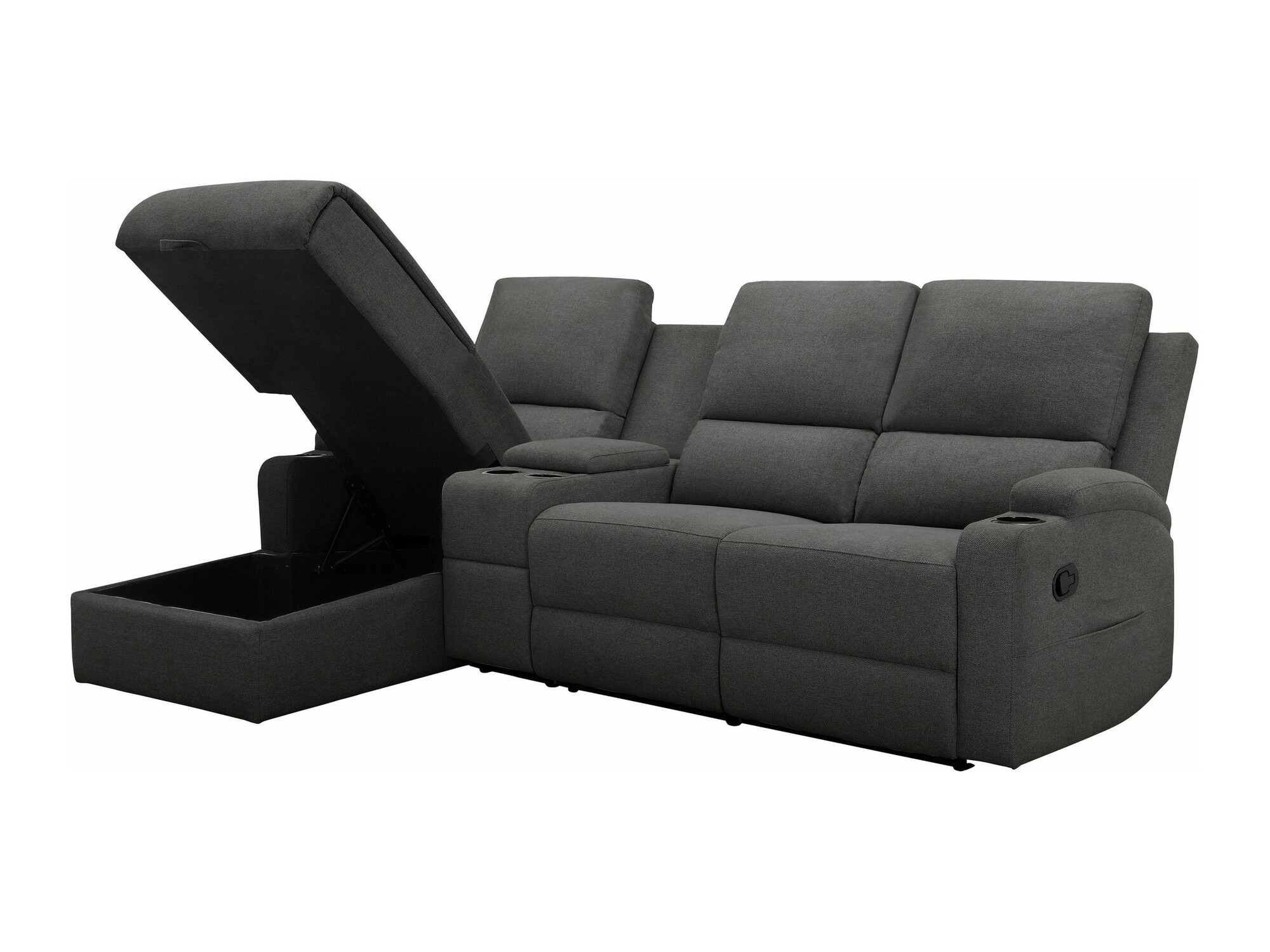 Colțar cu recliner Denton 1368 (Antracit)