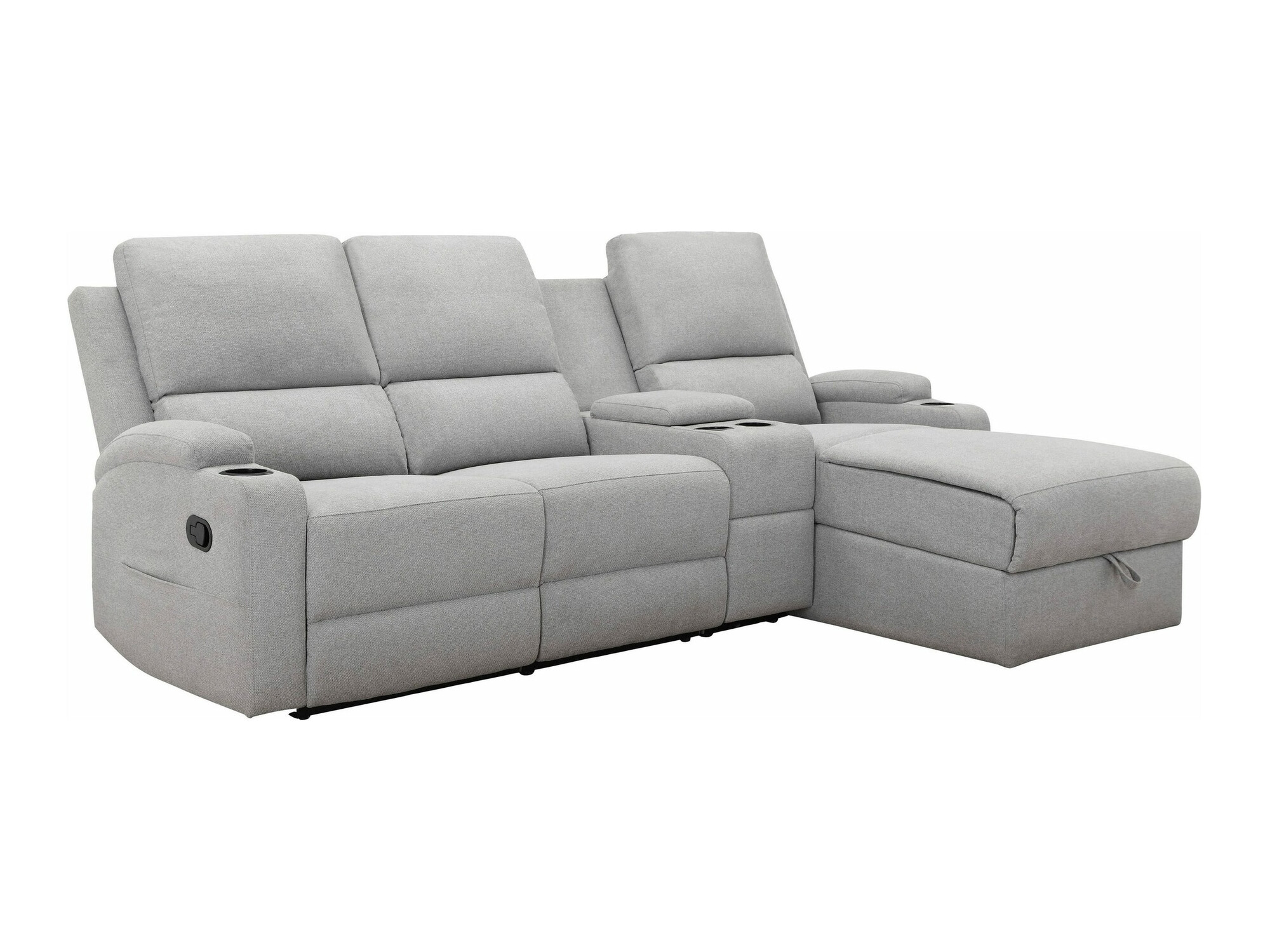 Colțar cu recliner Denton 1368 (Gri deschis)
