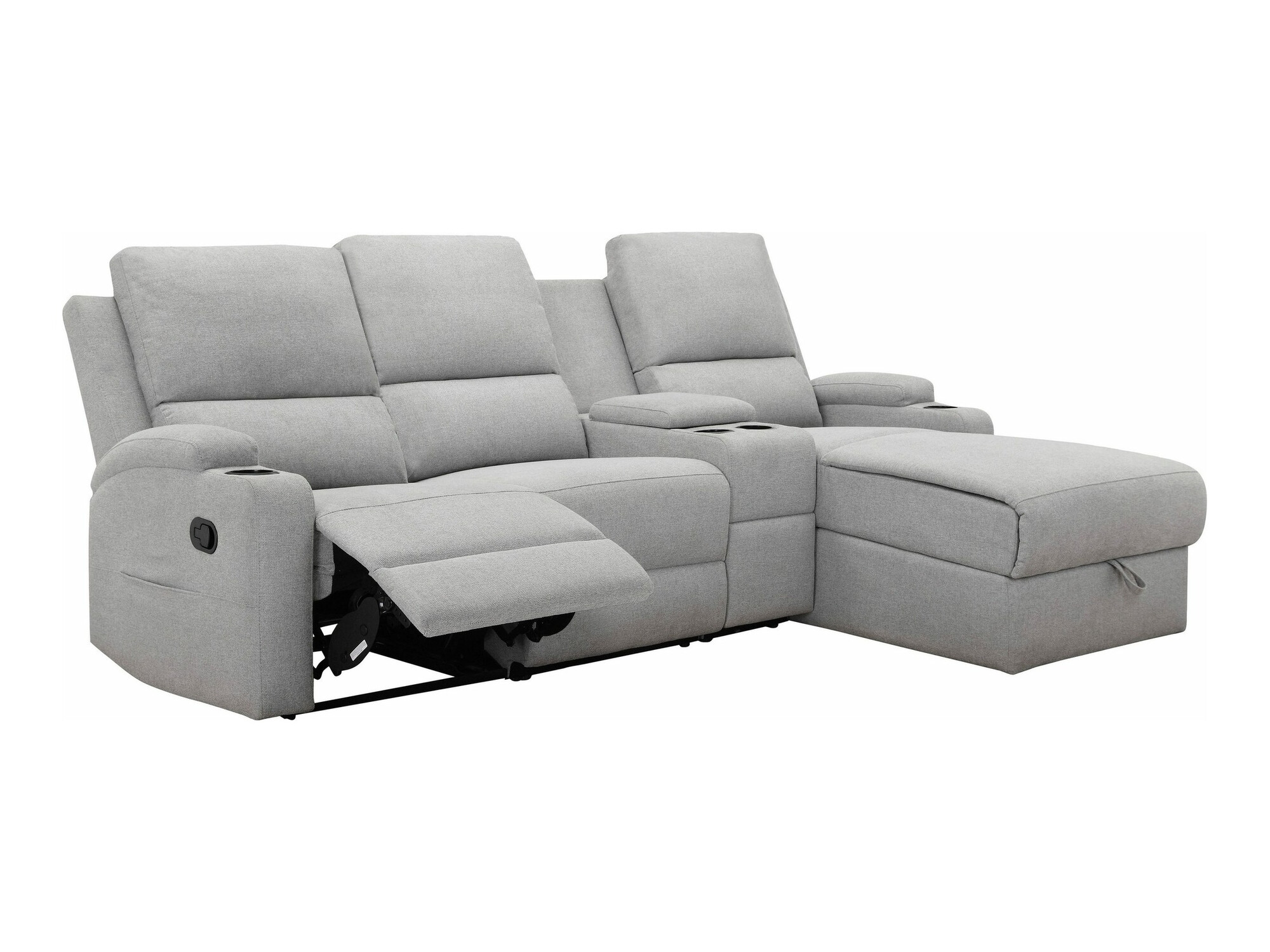 Colțar cu recliner Denton 1368 (Gri deschis)
