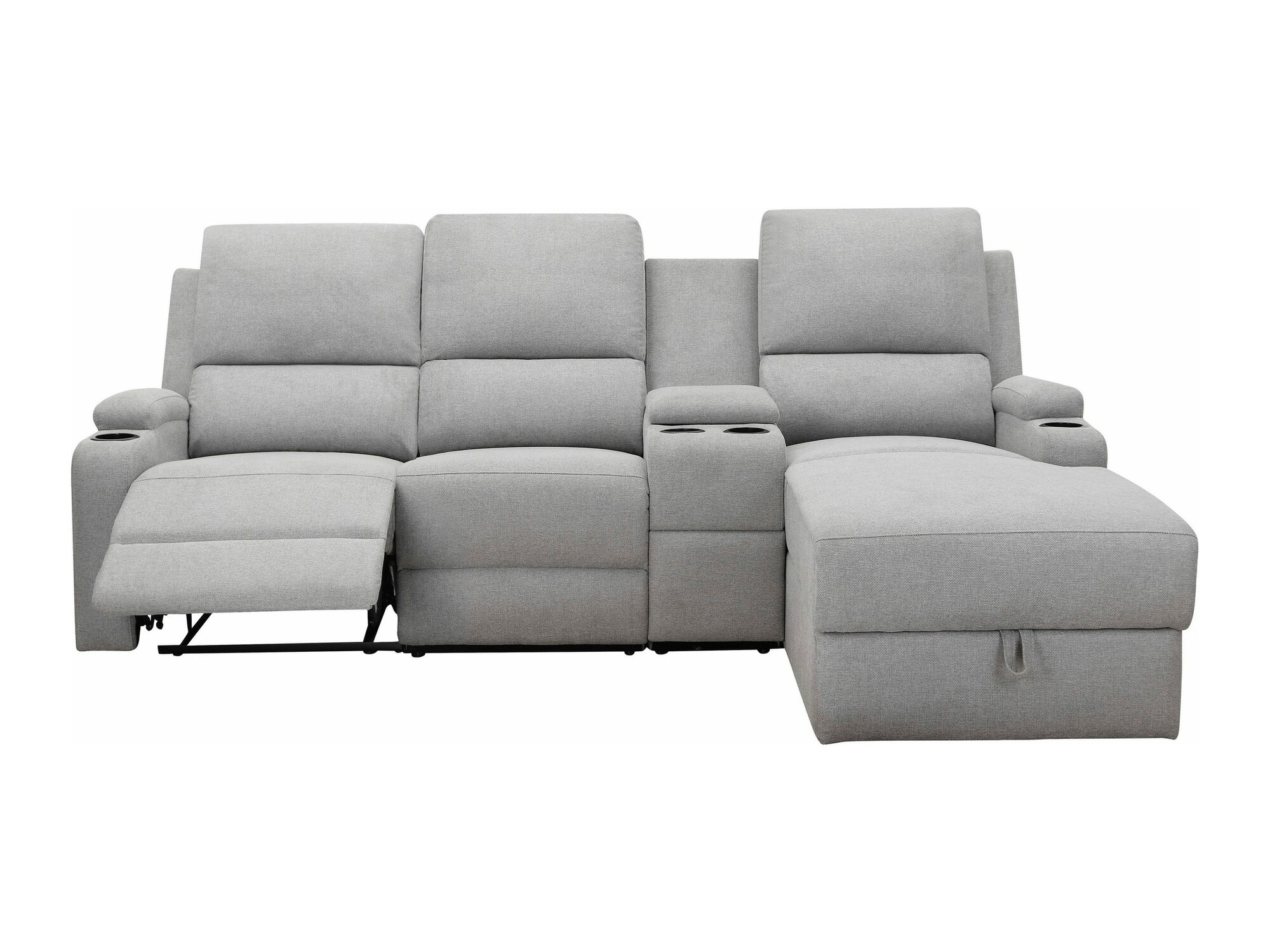 Colțar cu recliner Denton 1368 (Gri deschis)