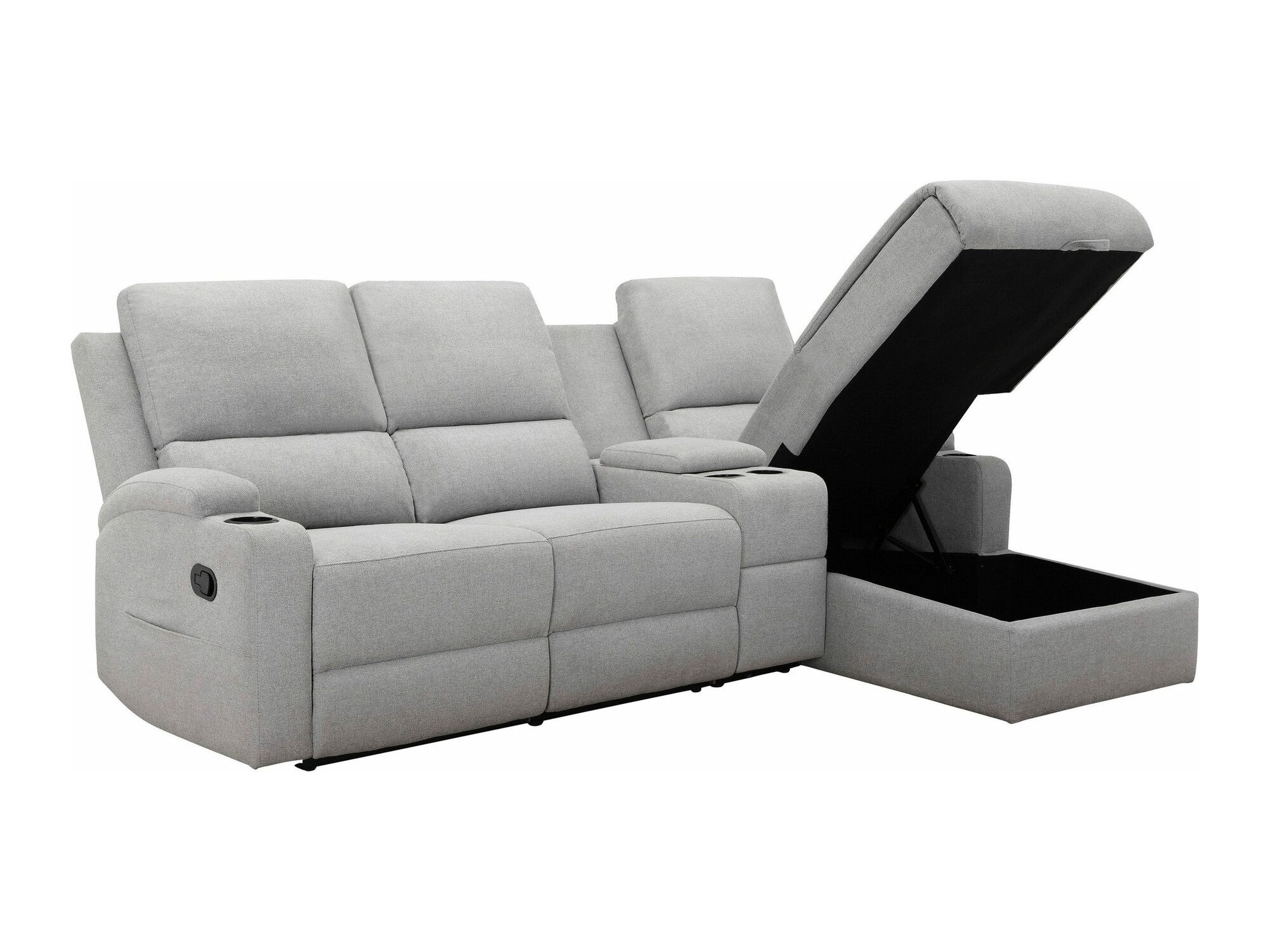 Colțar cu recliner Denton 1368 (Gri deschis)
