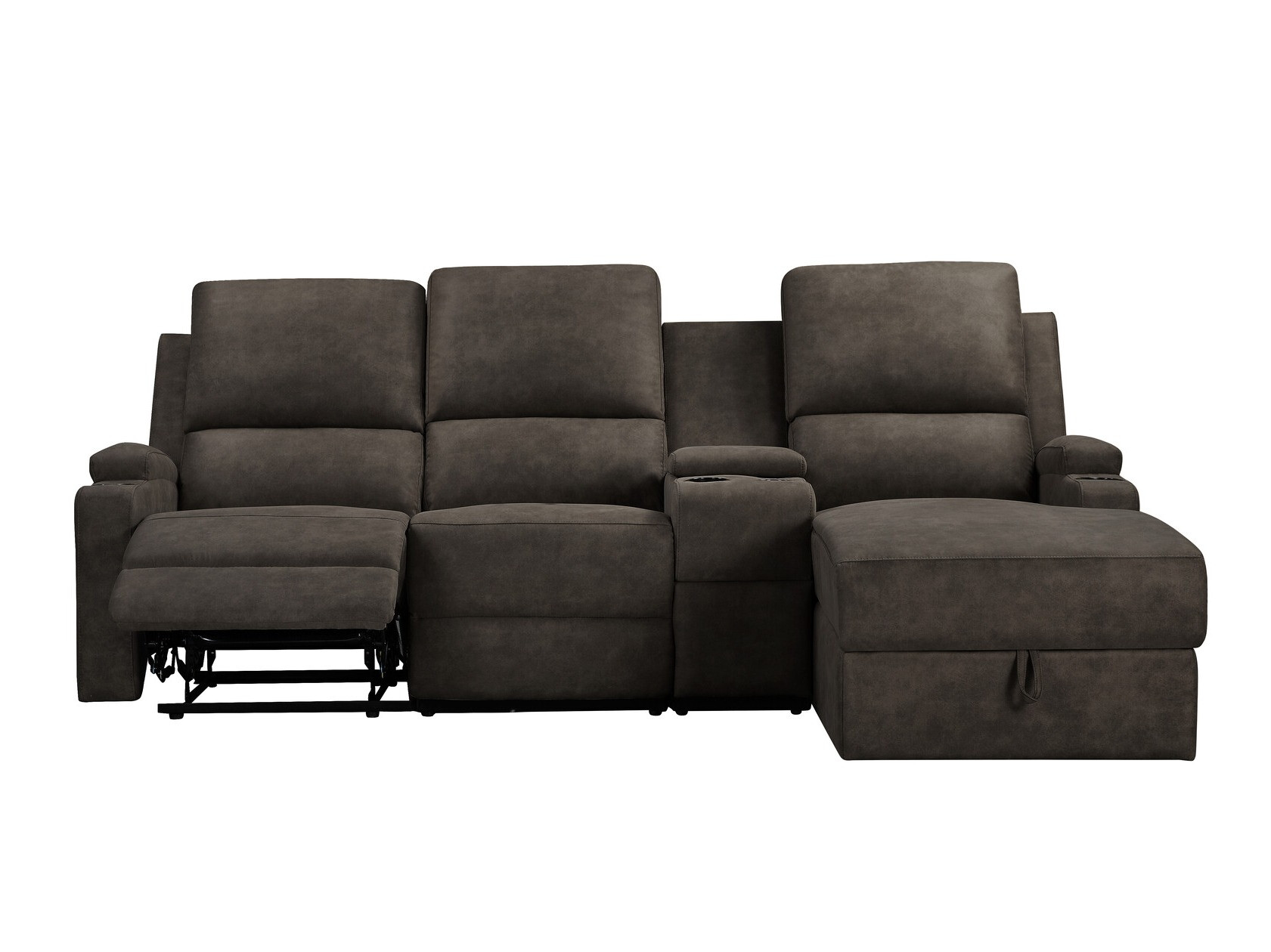 Colțar cu recliner Denton 1368 (Maro închis)