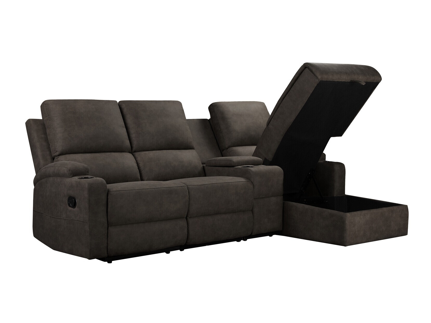 Colțar cu recliner Denton 1368 (Maro închis)