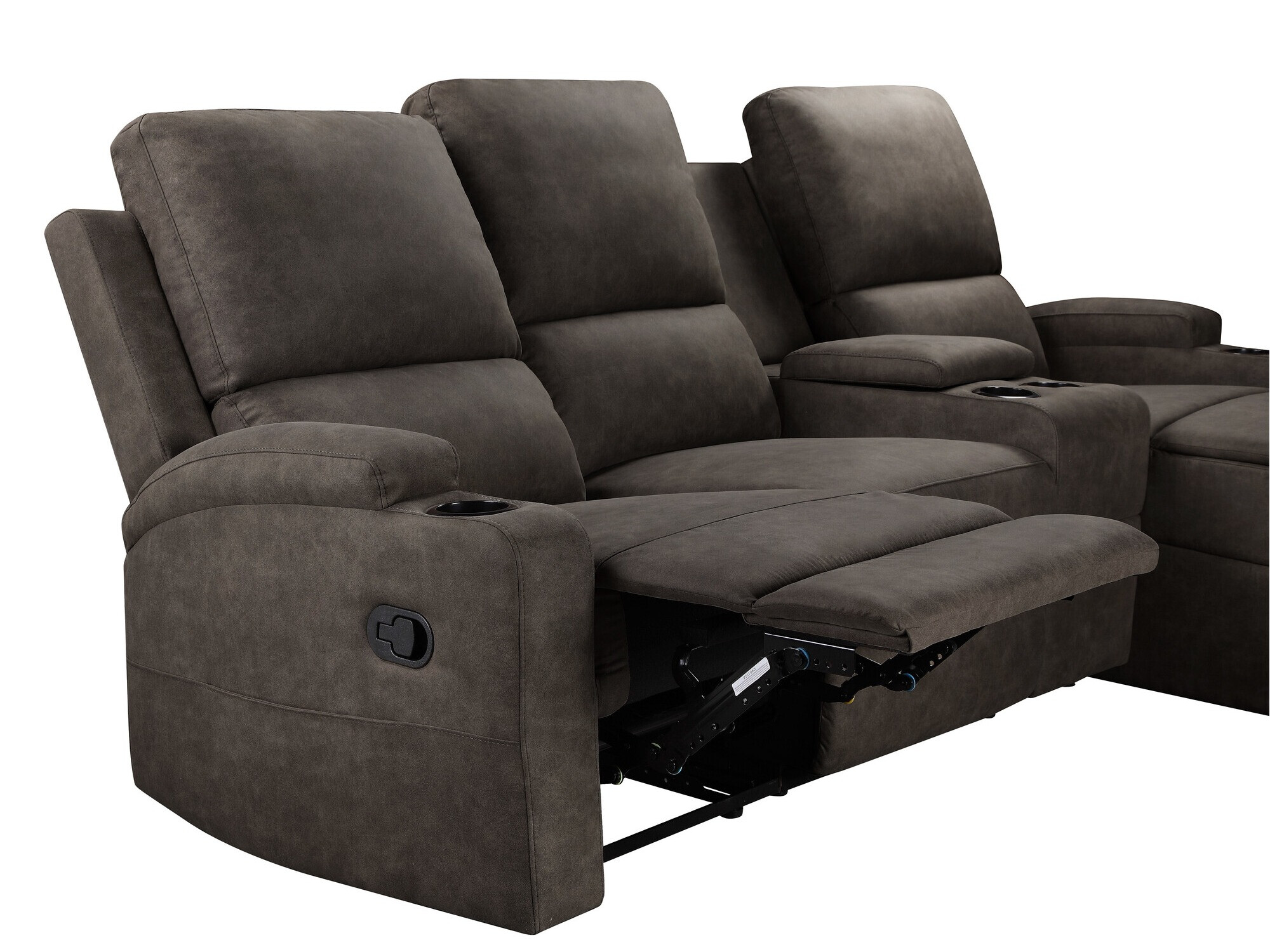 Colțar cu recliner Denton 1368 (Maro închis)
