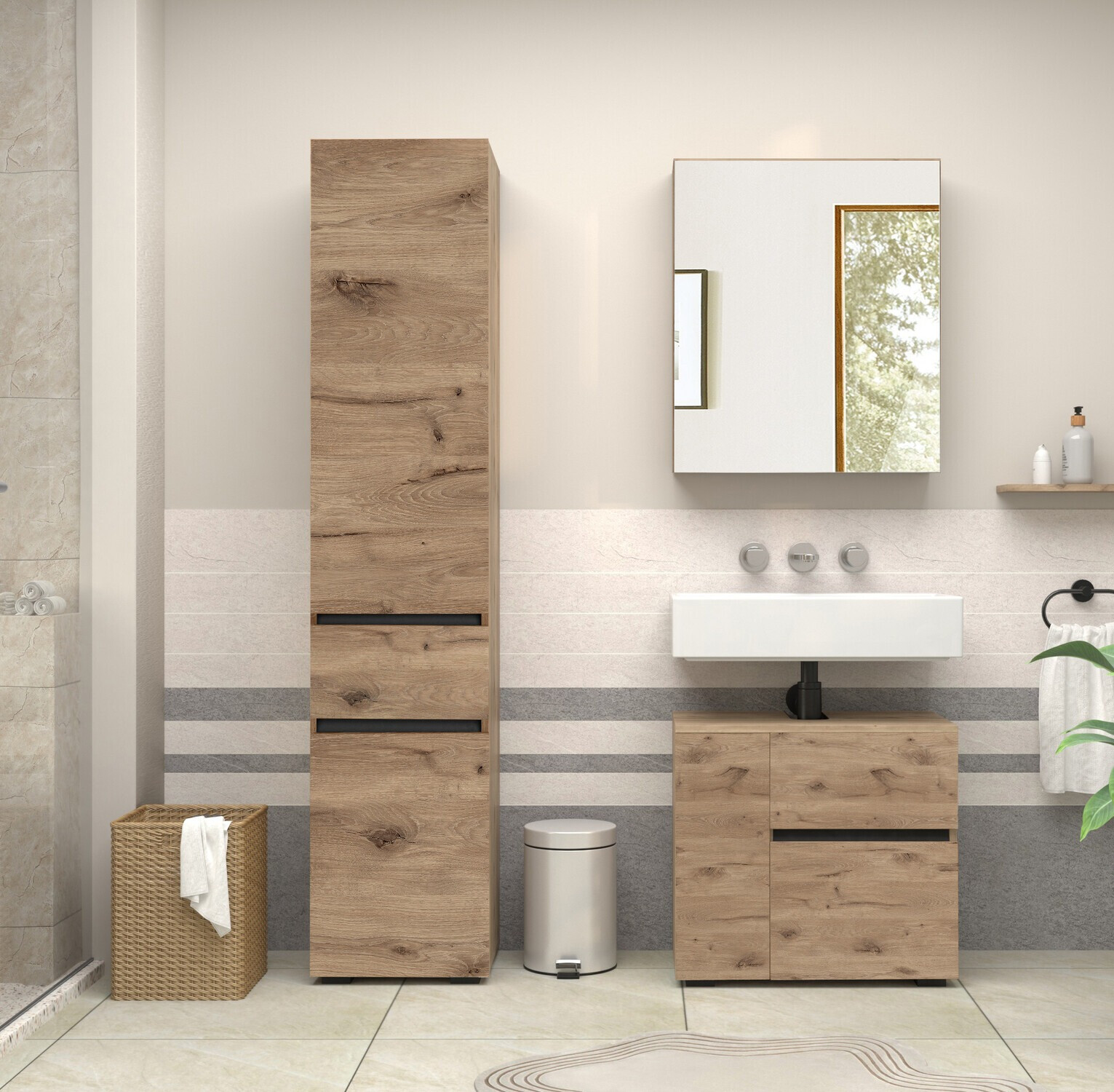 Mască de baie neancorată Soncamu 108 (Stejar)