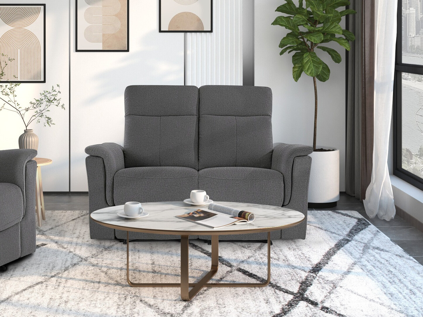 Canapea recliner Fivmelu 104 (Antracit)