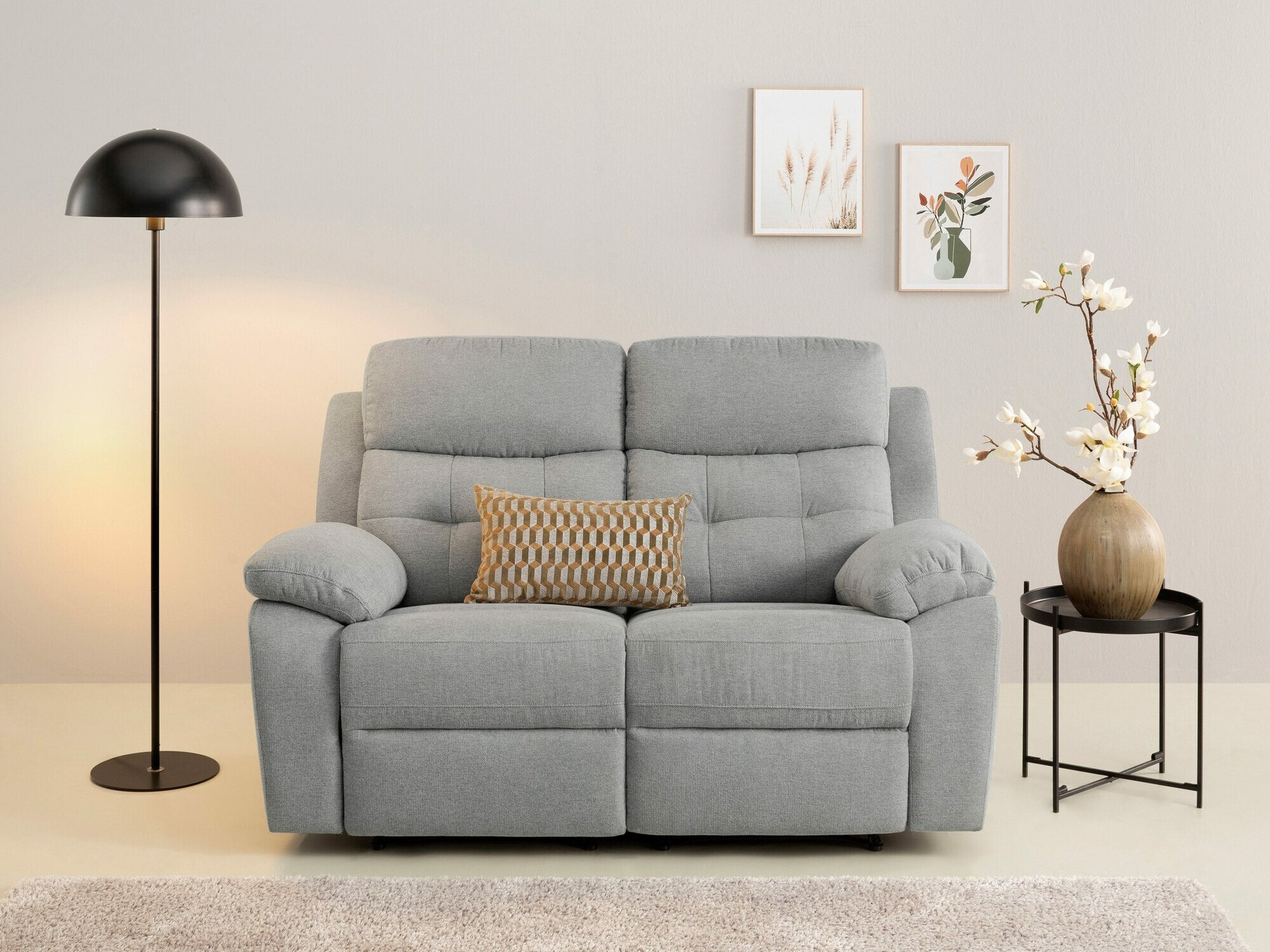 Sofa recliner Denton 1480 (Gri deschis)