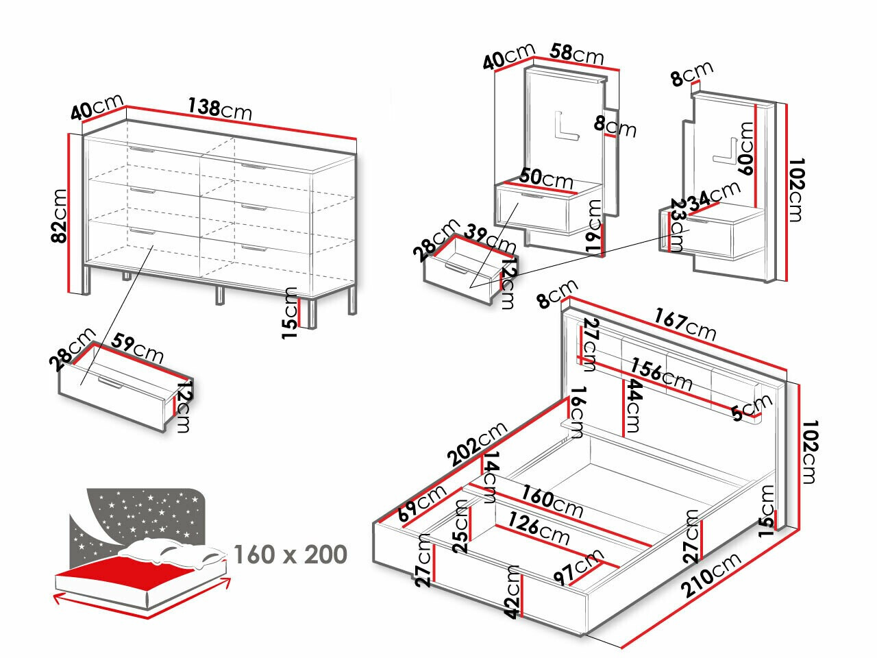 Set dormitor Flodale 104