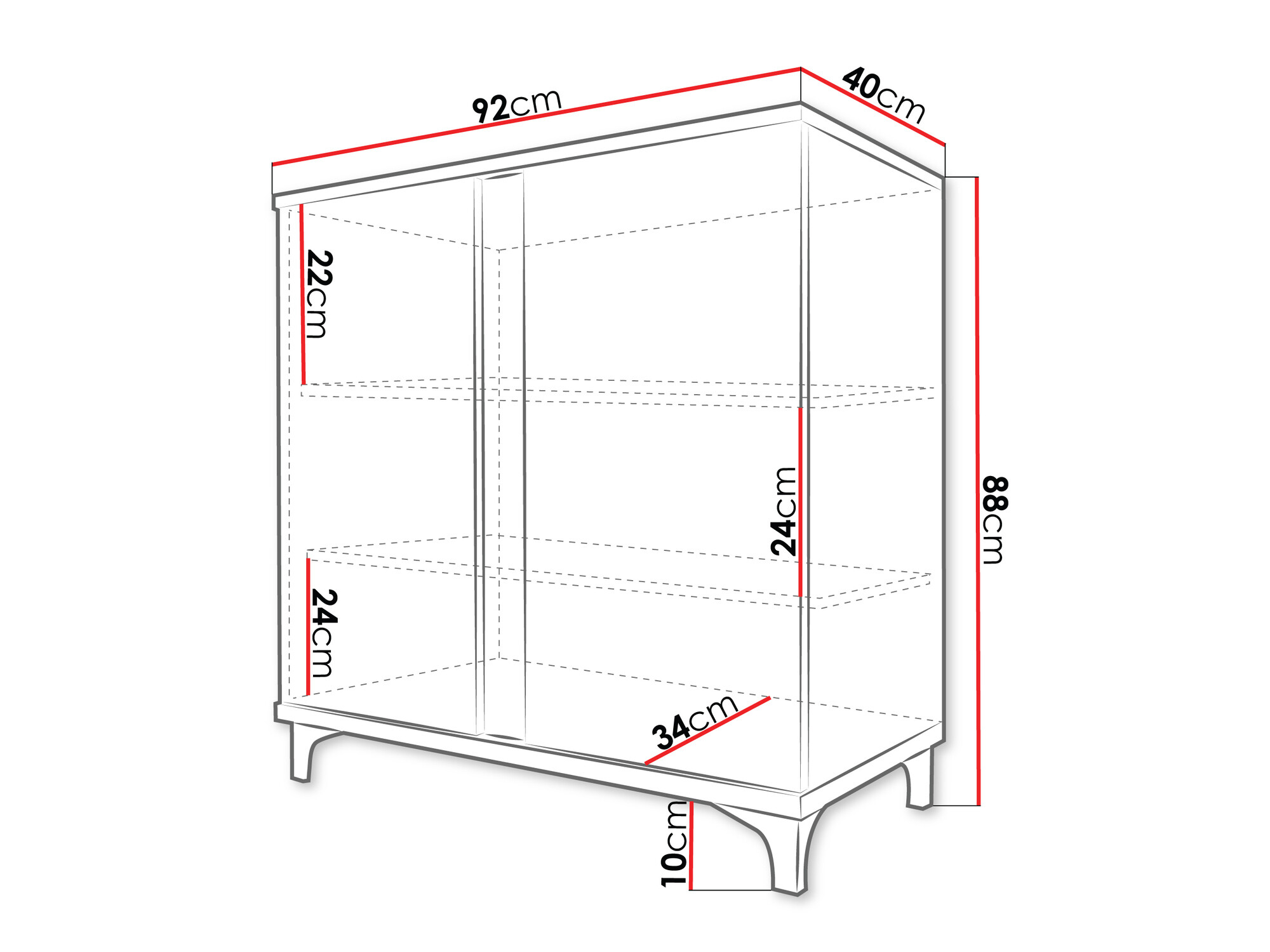 Bufet Florem II (Alb + Alb lucios + Maro deschis)