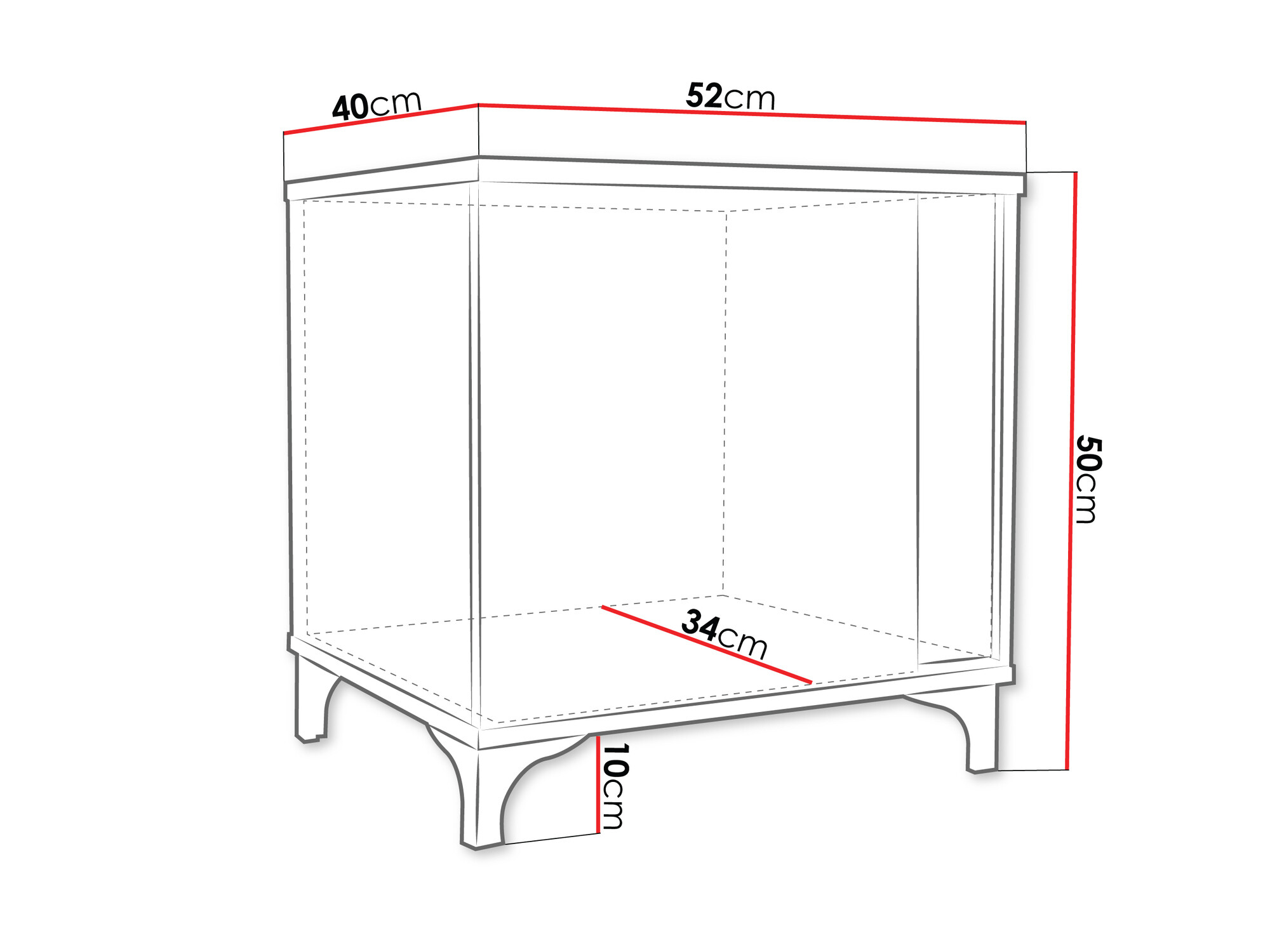 Noptieră Florem I (Alb + Alb lucios + Maro deschis)