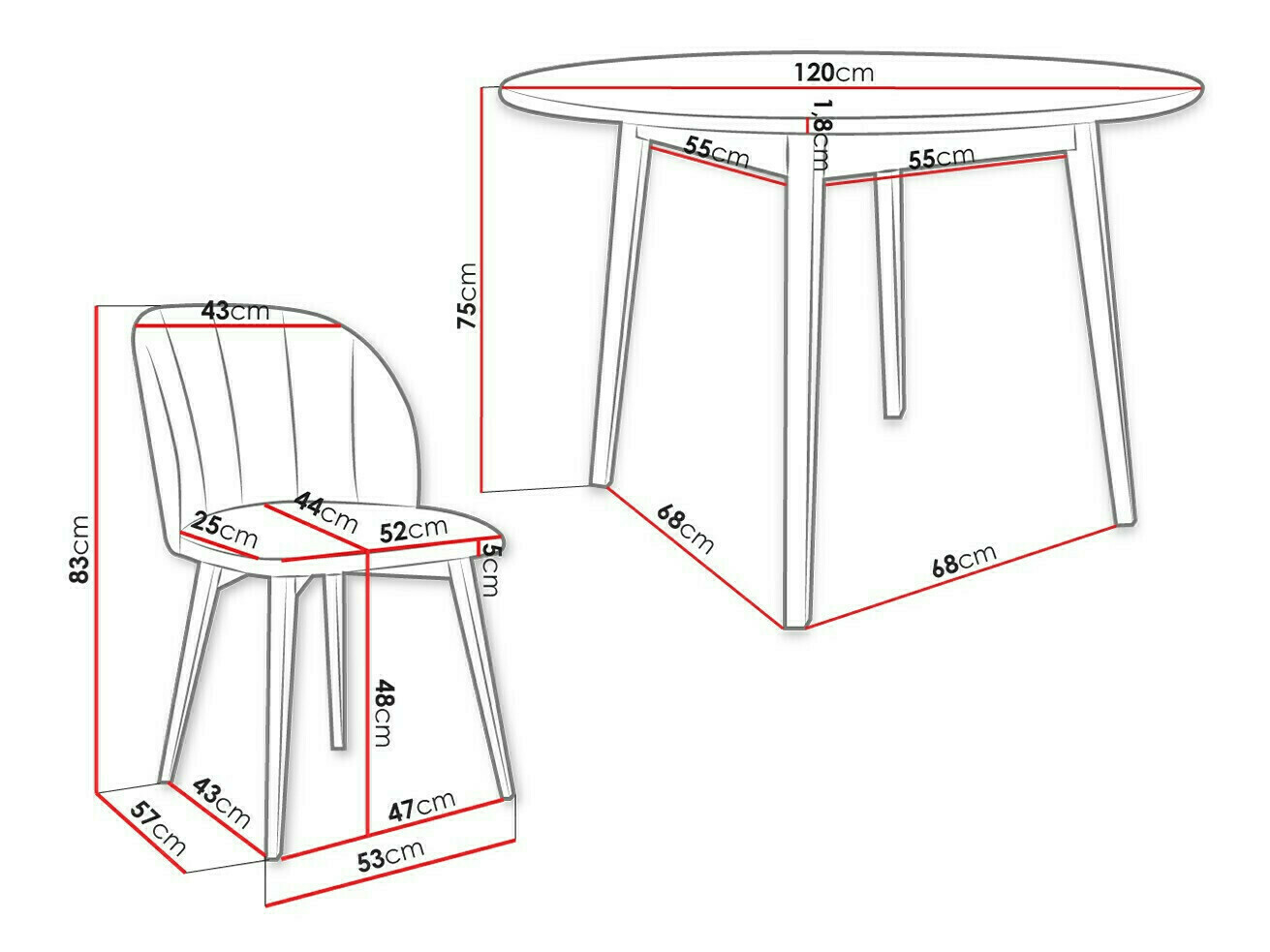 Set de dining Racine 136