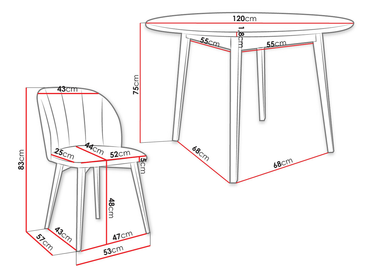 Set de dining Racine 136
