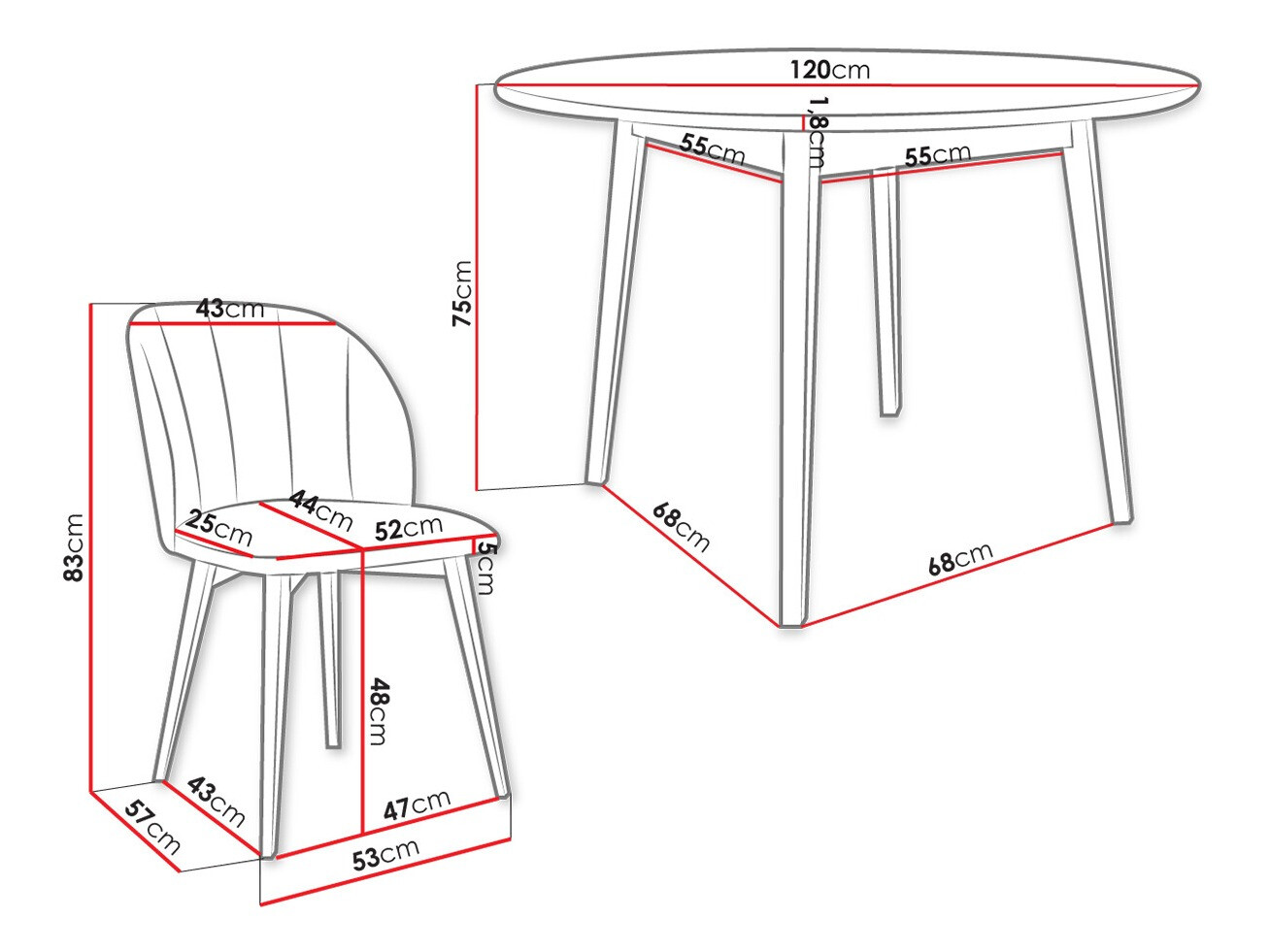Set de dining Racine 136