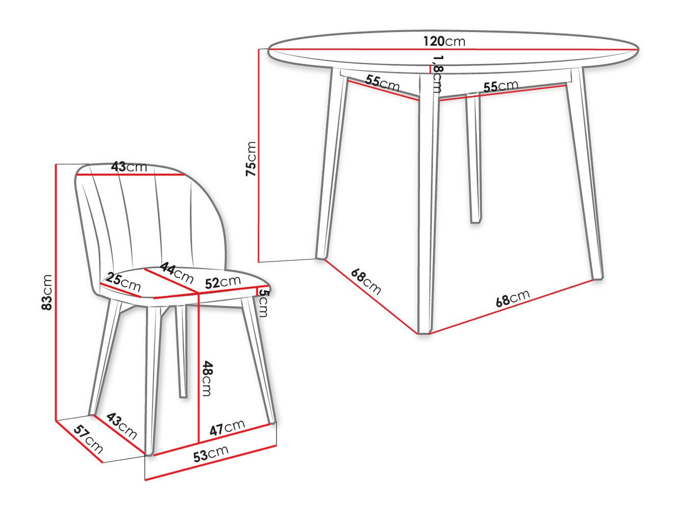 Set de dining Racine 136