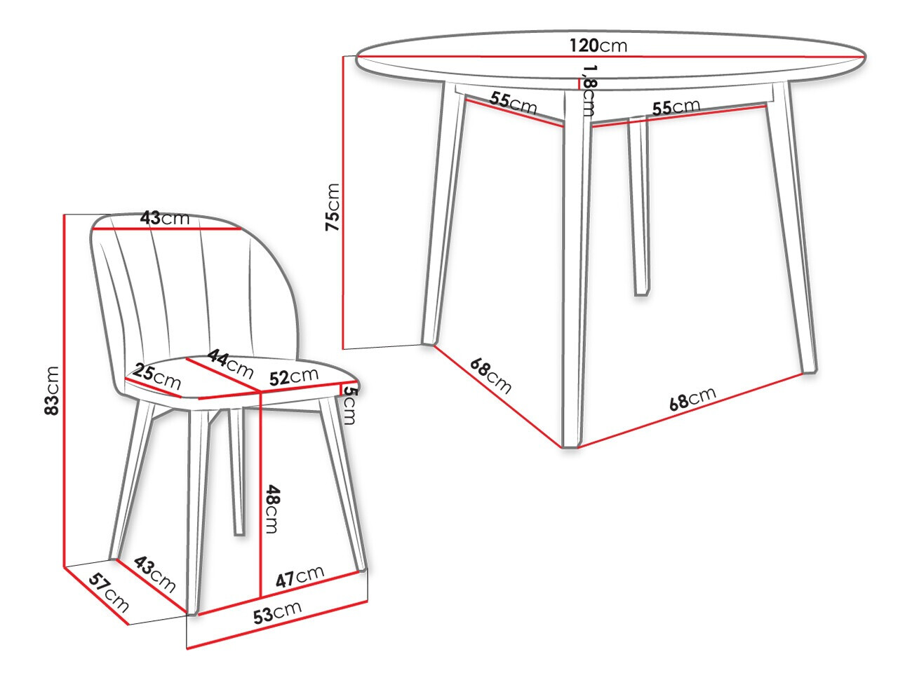 Set de dining Racine 136