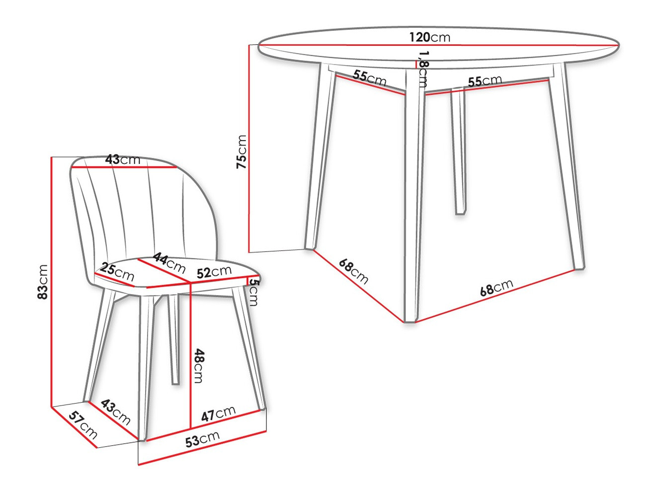 Set de dining Racine 136