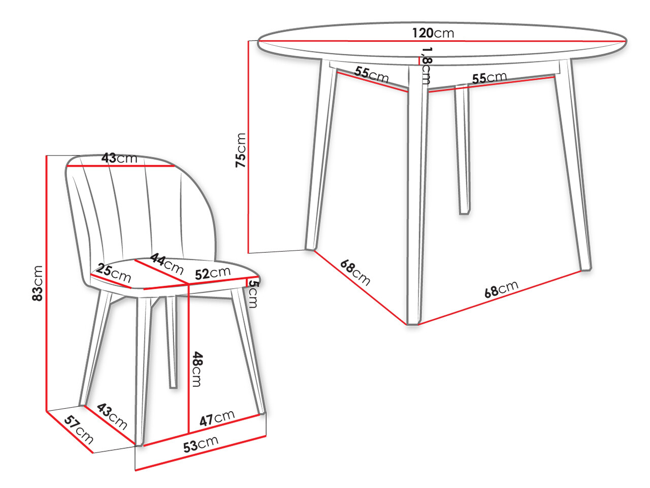 Set de dining Racine 136
