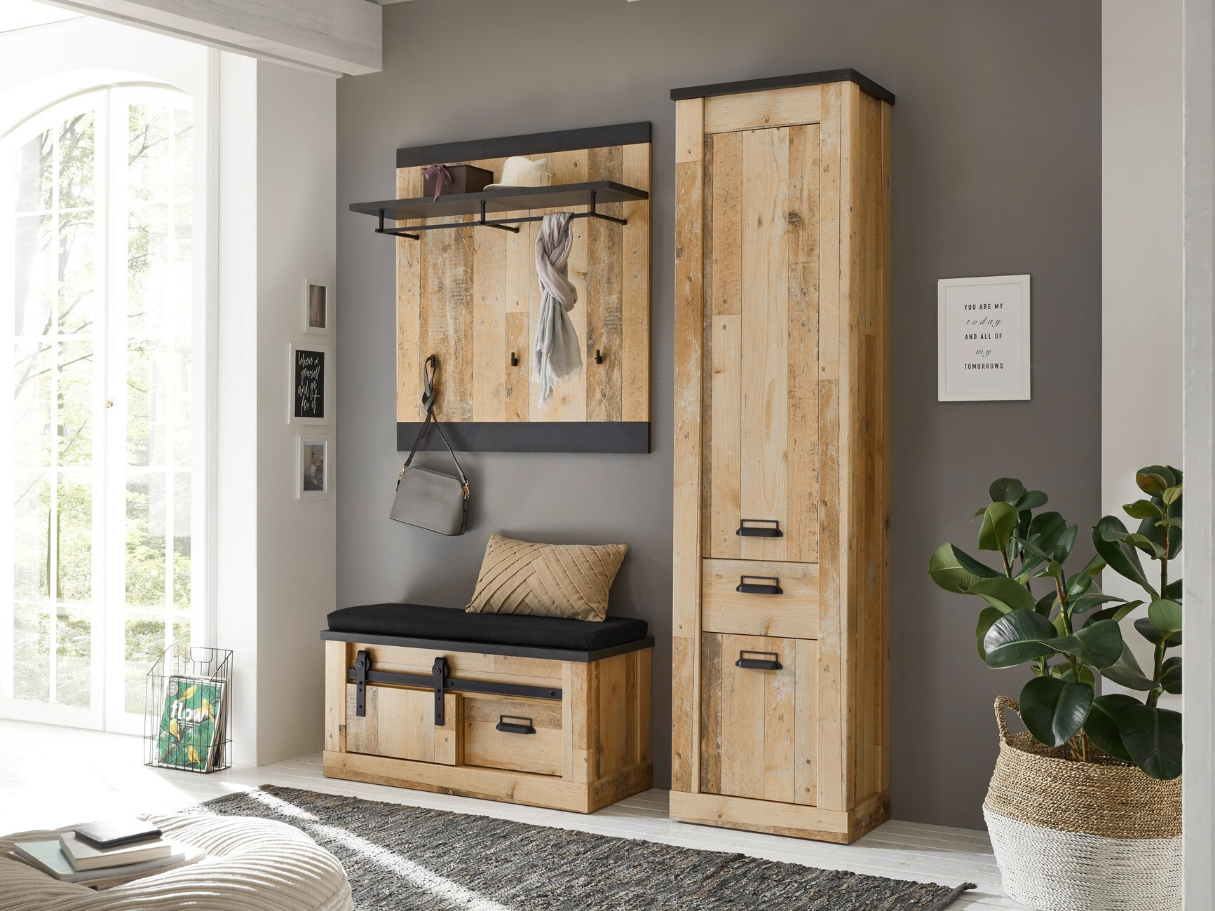 Set de hol Cirtale 130 (Copac îmbătrânit + Antracit)