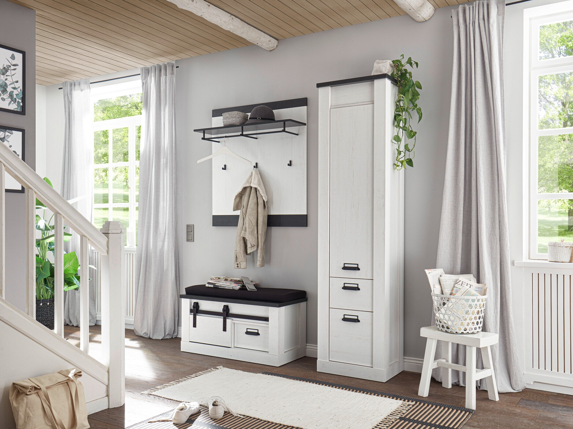 Set de hol Cirtale 130 (Pin albit + Antracit)