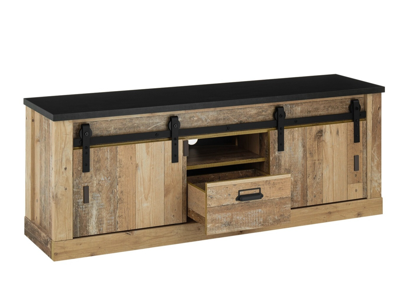 Set de living Cirtale 131 (Copac îmbătrânit + Antracit)