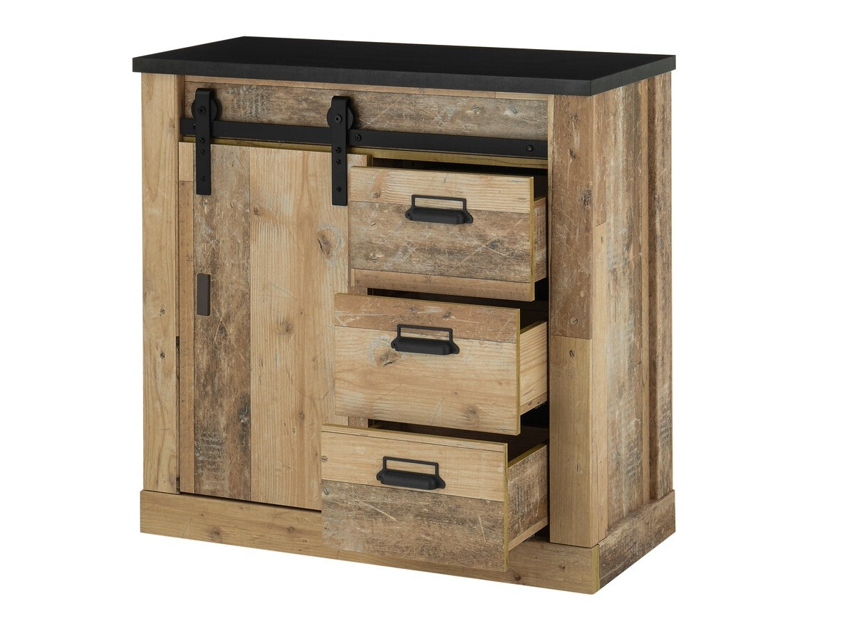 Set de living Cirtale 132 (Copac îmbătrânit + Antracit)