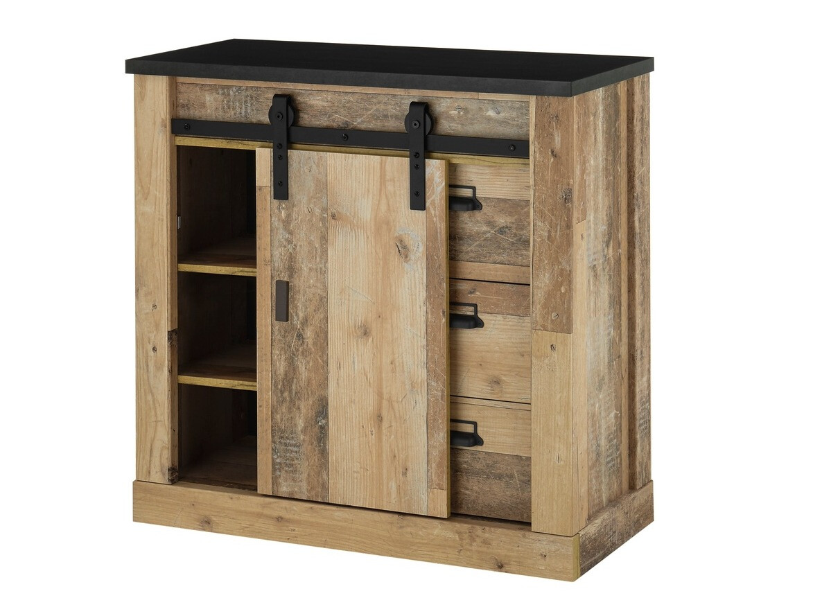 Set de living Cirtale 132 (Copac îmbătrânit + Antracit)