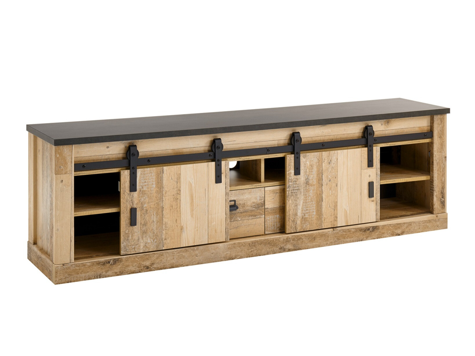 Set de living Cirtale 132 (Copac îmbătrânit + Antracit)