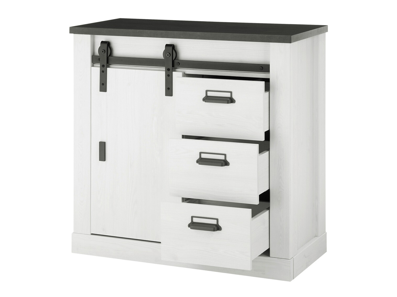 Set de living Cirtale 132 (Pin albit + Antracit)