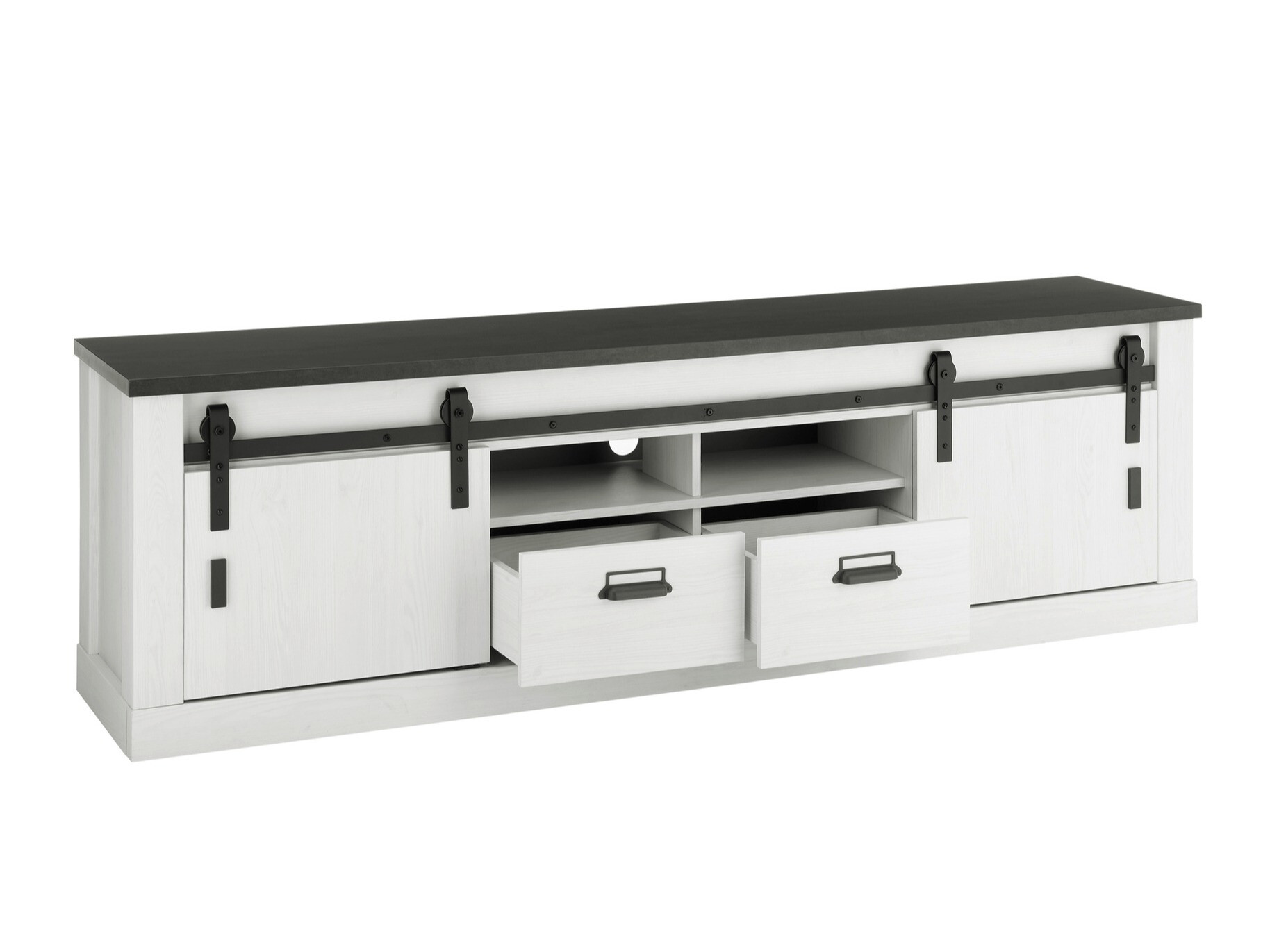 Set de living Cirtale 132 (Pin albit + Antracit)