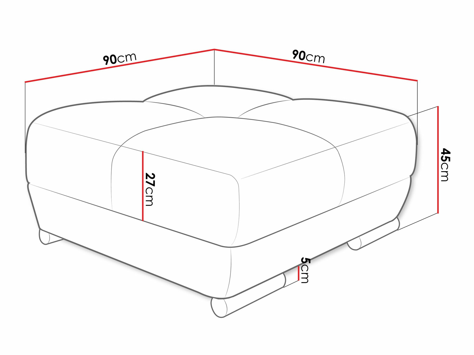 Bancă tapițată Signis (Velo 621)