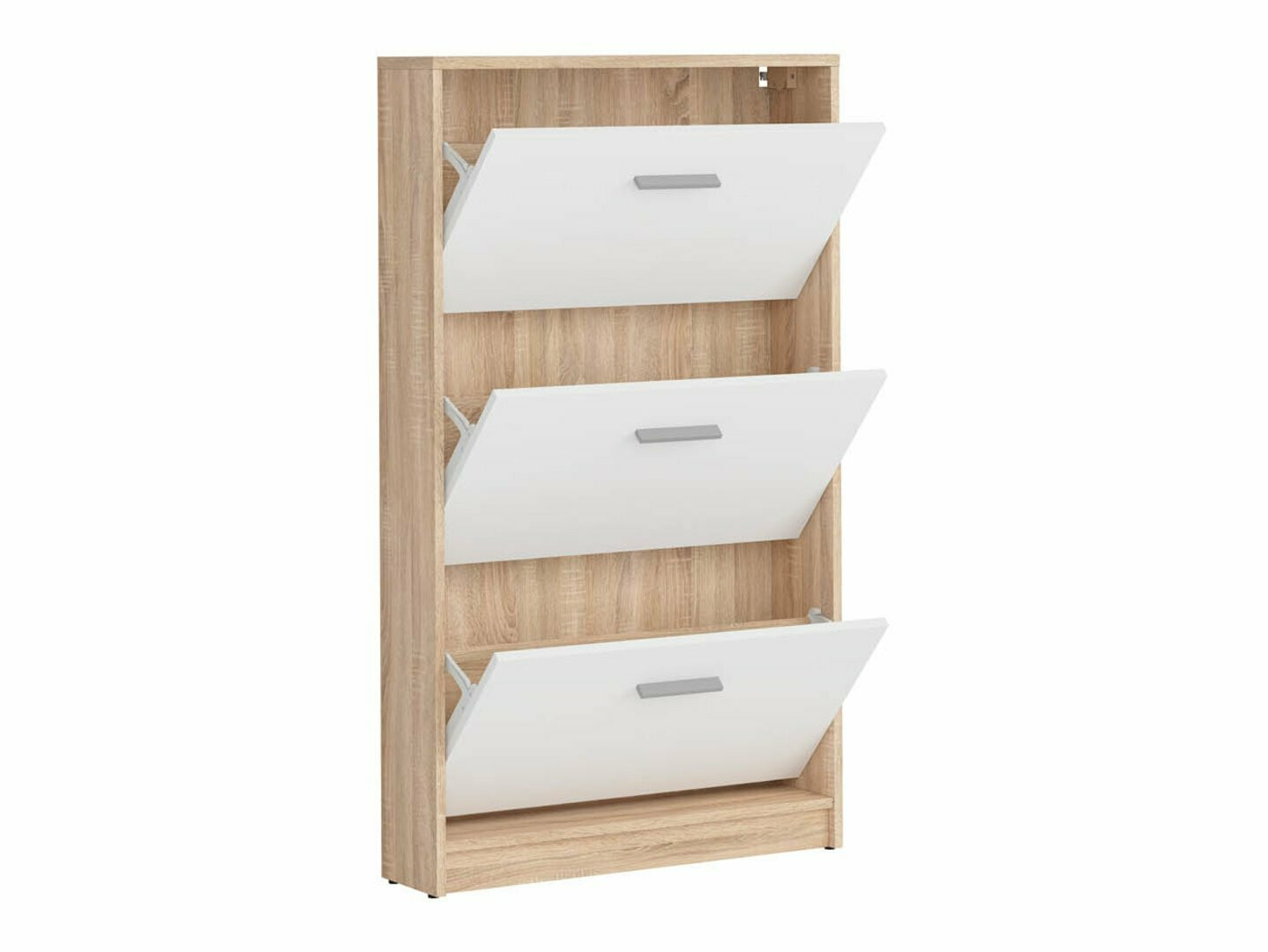 Dulap pentru pantofi Novsore 113 (Alb + Stejar Sonoma)