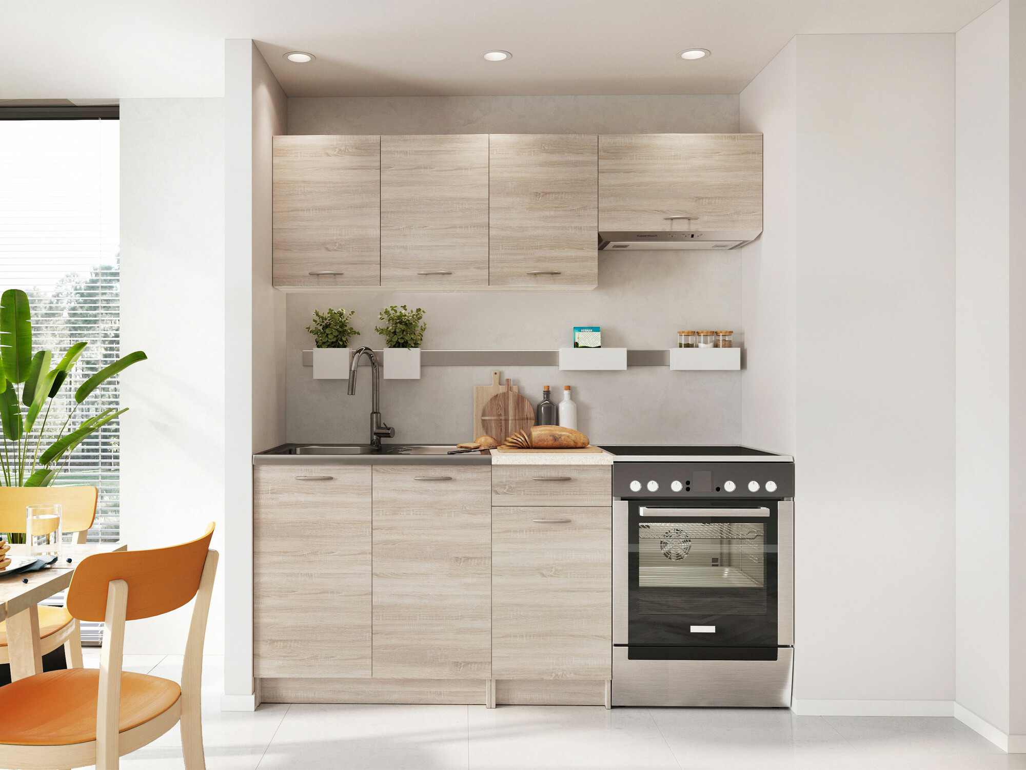 Set de bucătărie Ota (Stejar Sonoma + Bej)