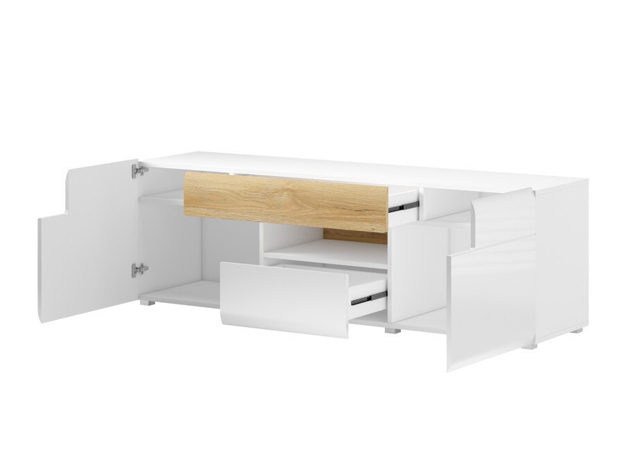 Set de living Torsone 104 (Antracit + Gloss antracit + Stejar Grandson)