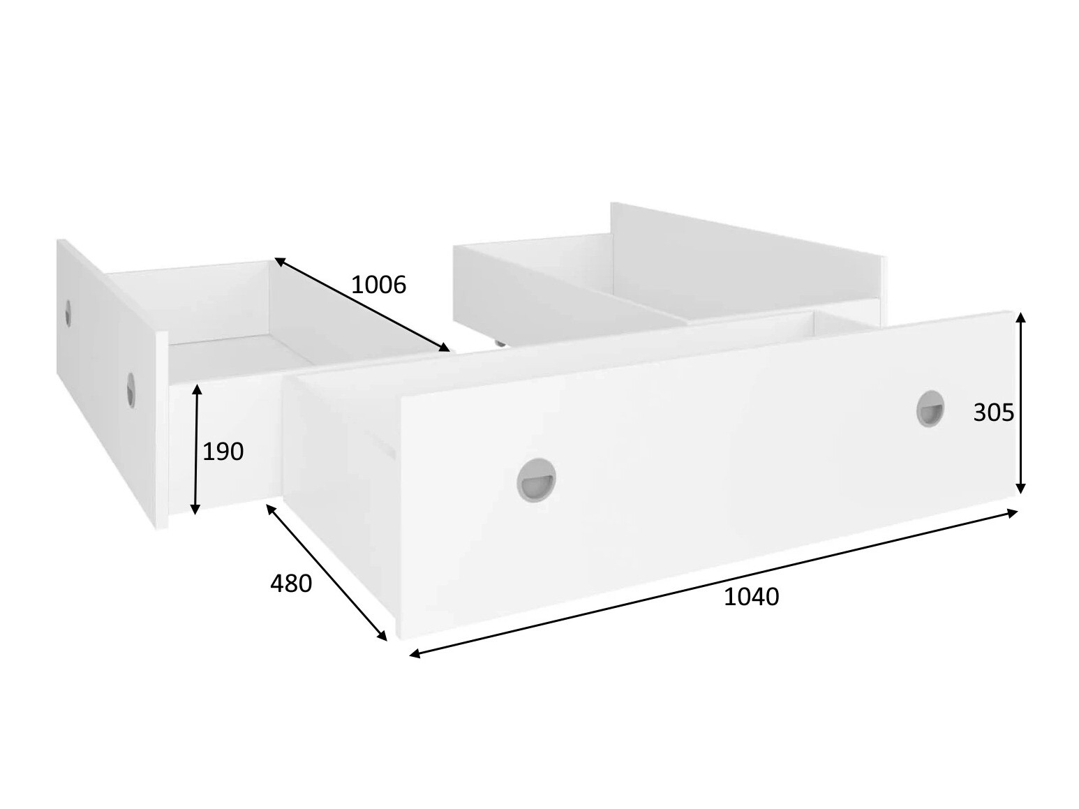 Spațiu de depozitare Novsore 129 (Alb) (3 buc.)