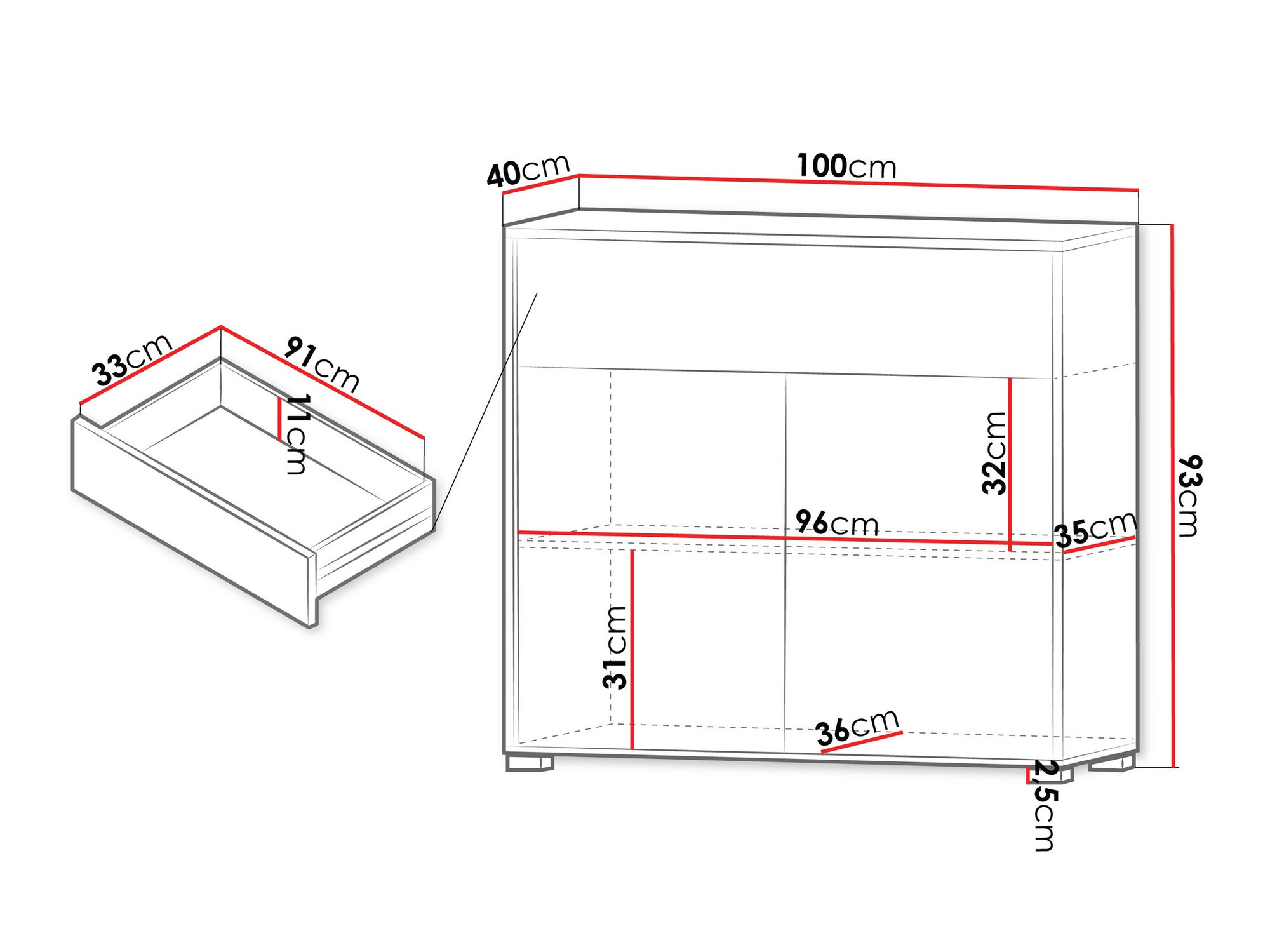Comodă Comfivo Tutela IV (Alb)