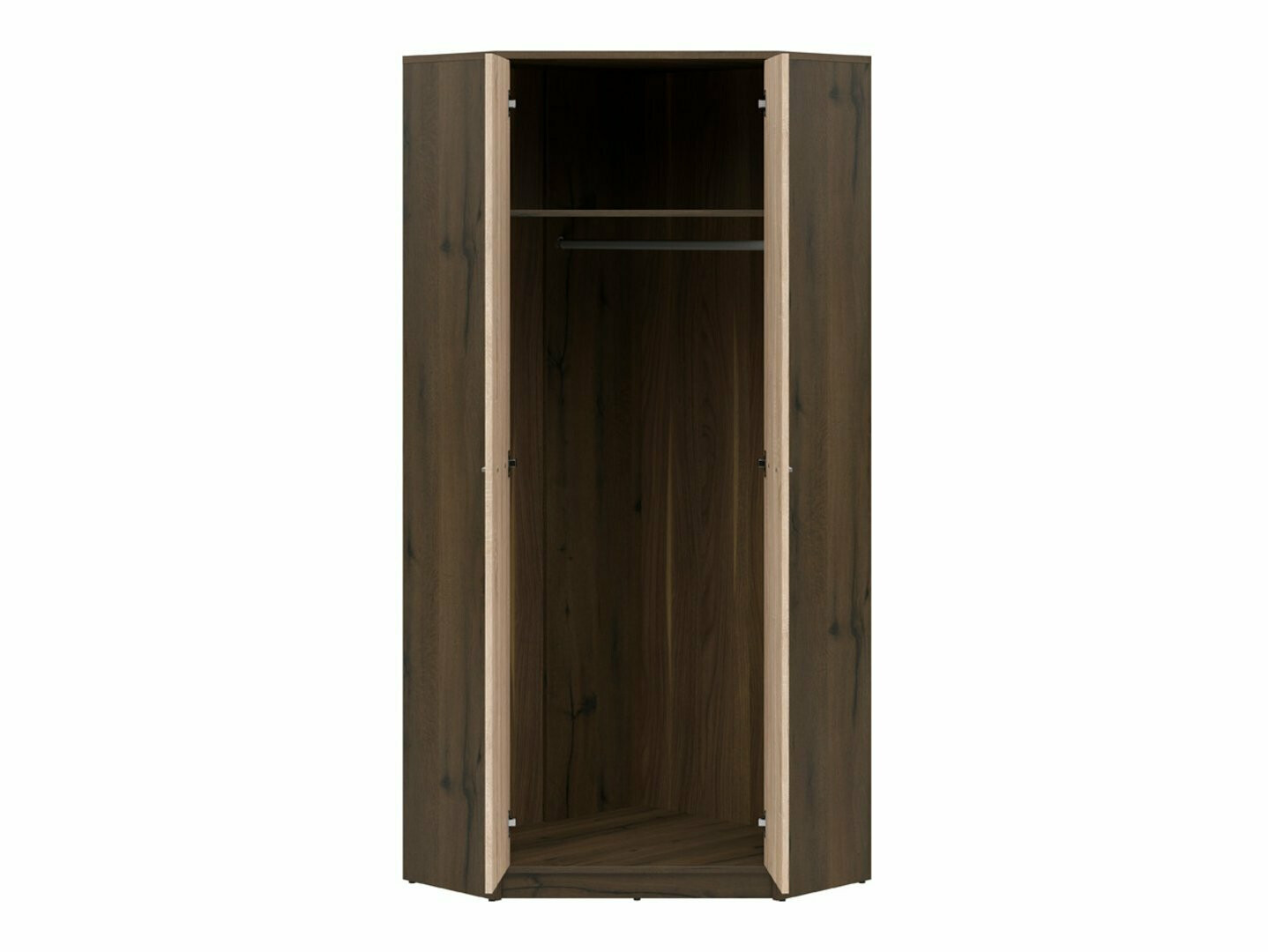 Dulap de colț Novsore 119 (Stejar închis + Stejar Sonoma)