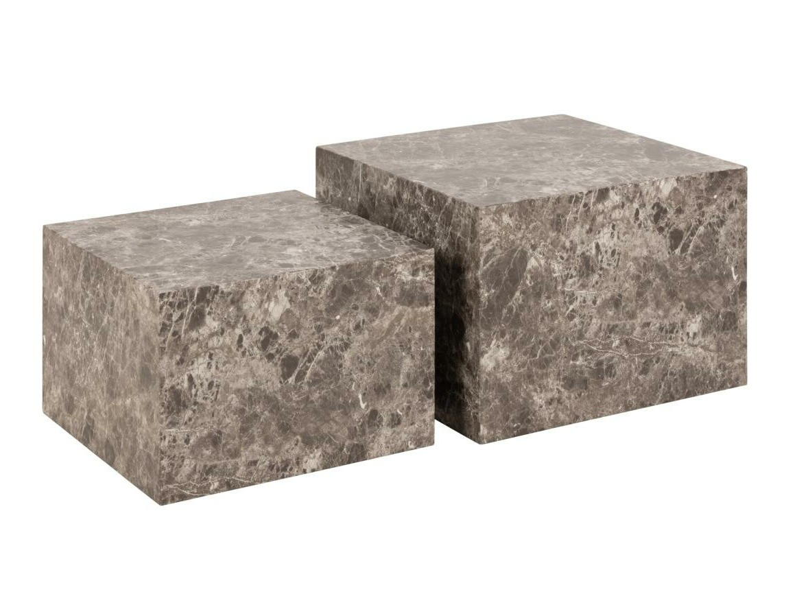 Set de măsuțe de cafea Norsica 603 (Marmură brună)