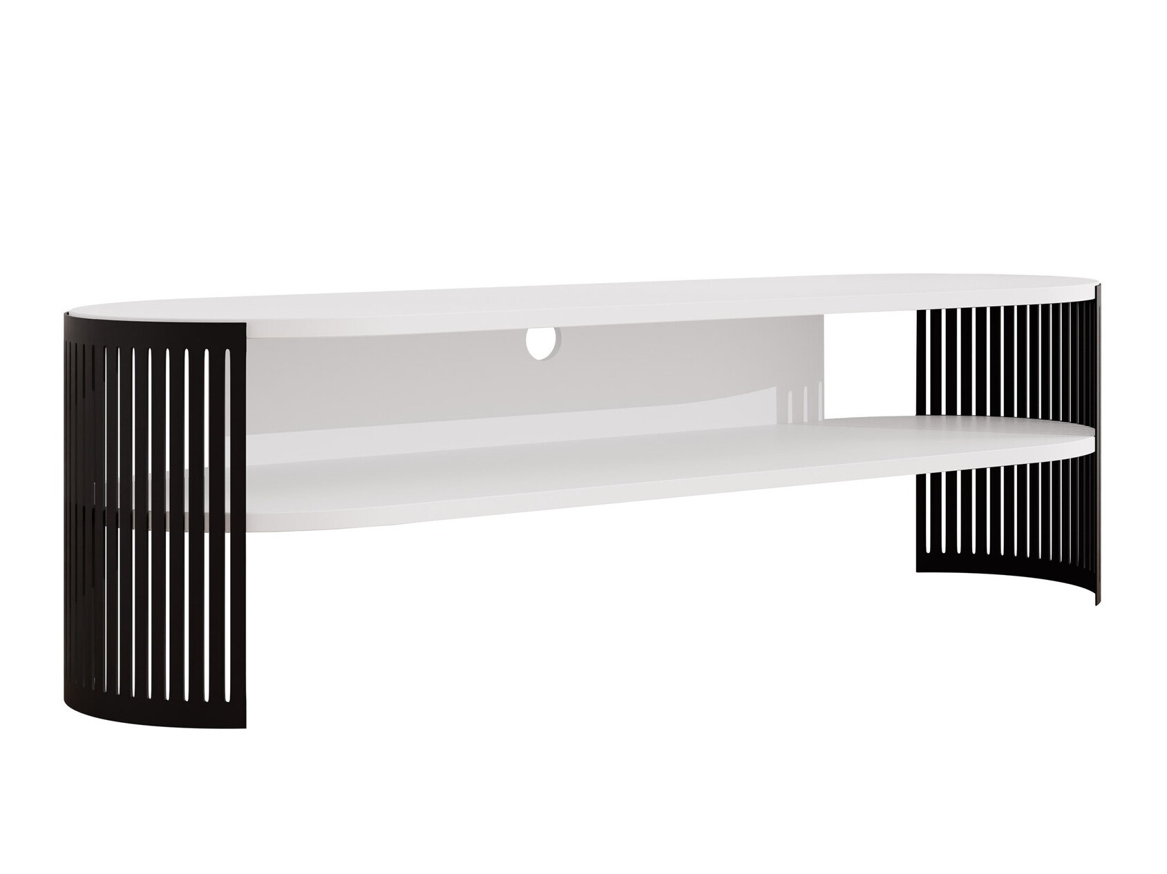 Comodă TV Civer (Negru + Alb)