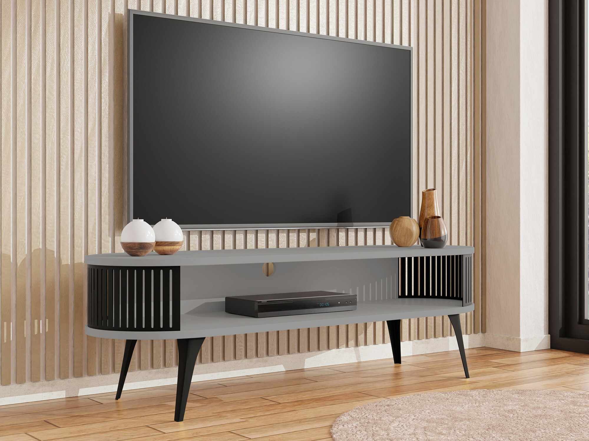 Comodă TV Vitum (Negru + Grafit)