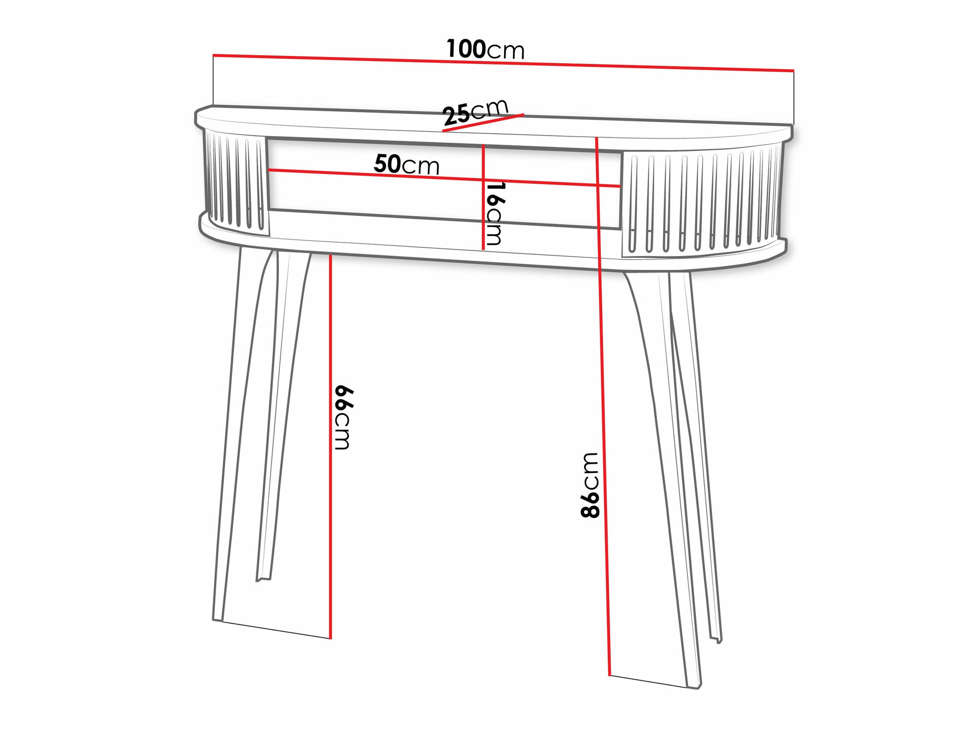 Consolă Vitum II (Roze + Alb)
