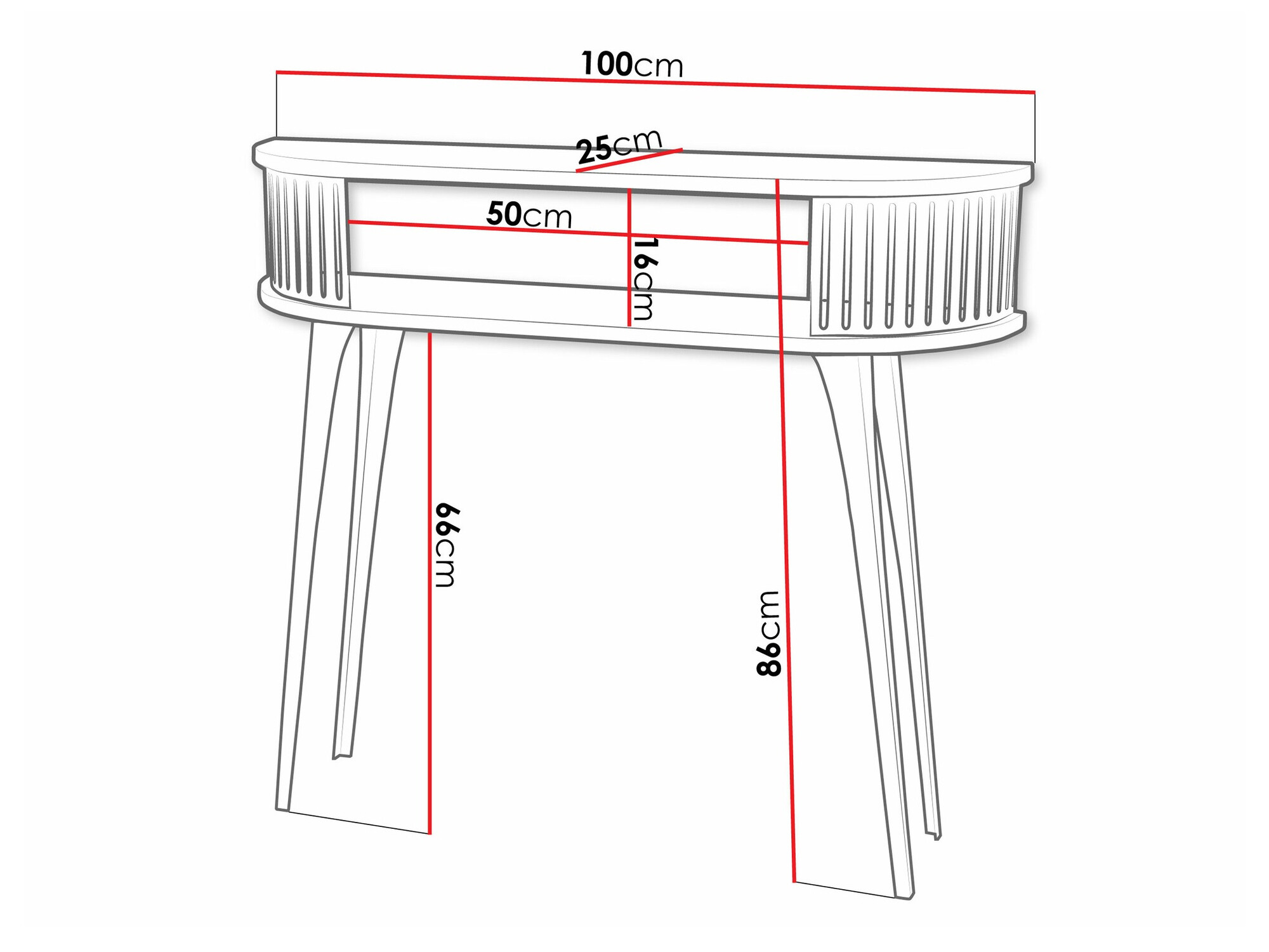 Consolă Vitum (Negru + Alb)
