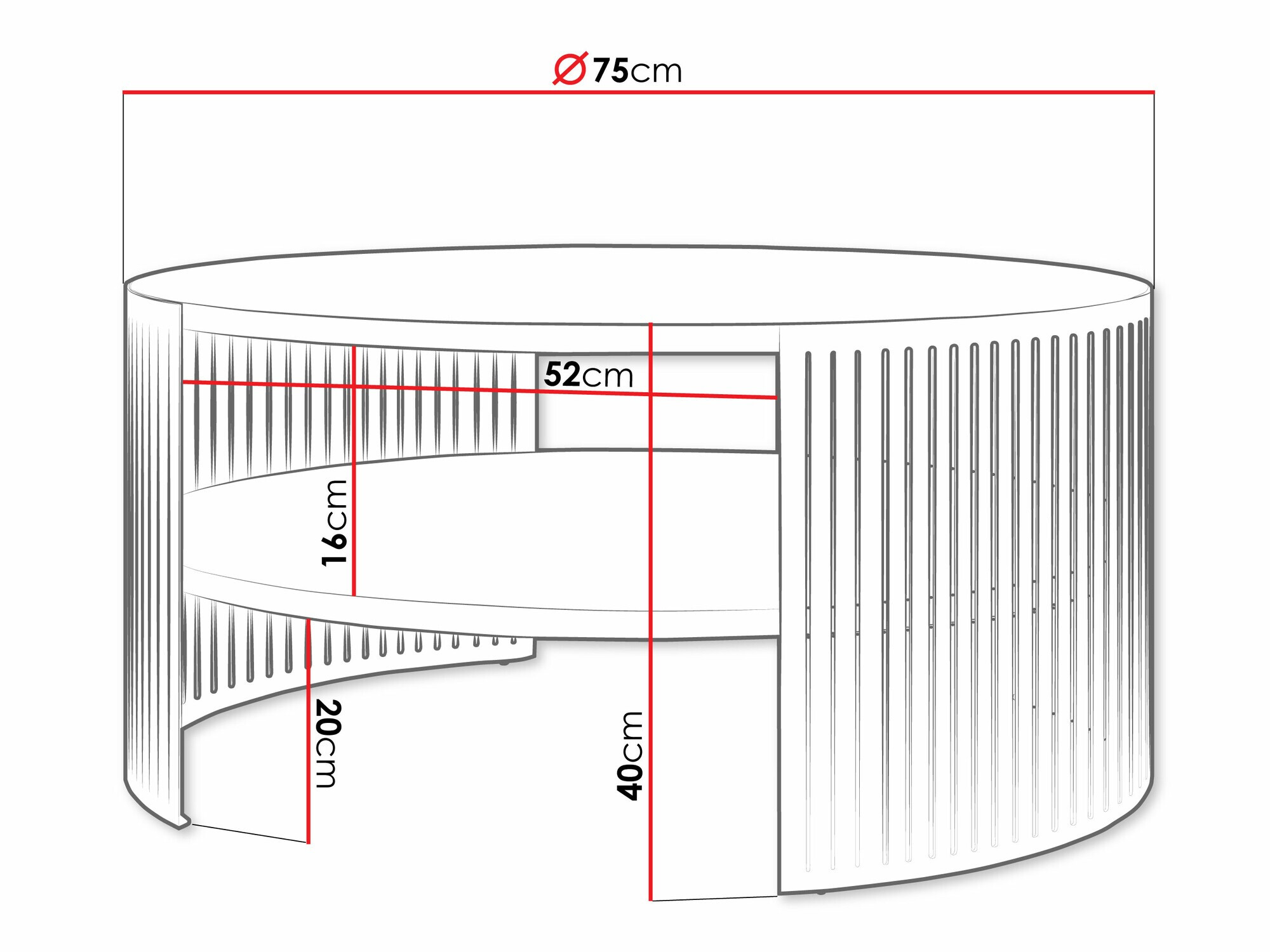 Măsuță de cafea Evanola 102 (Roze + Alb)