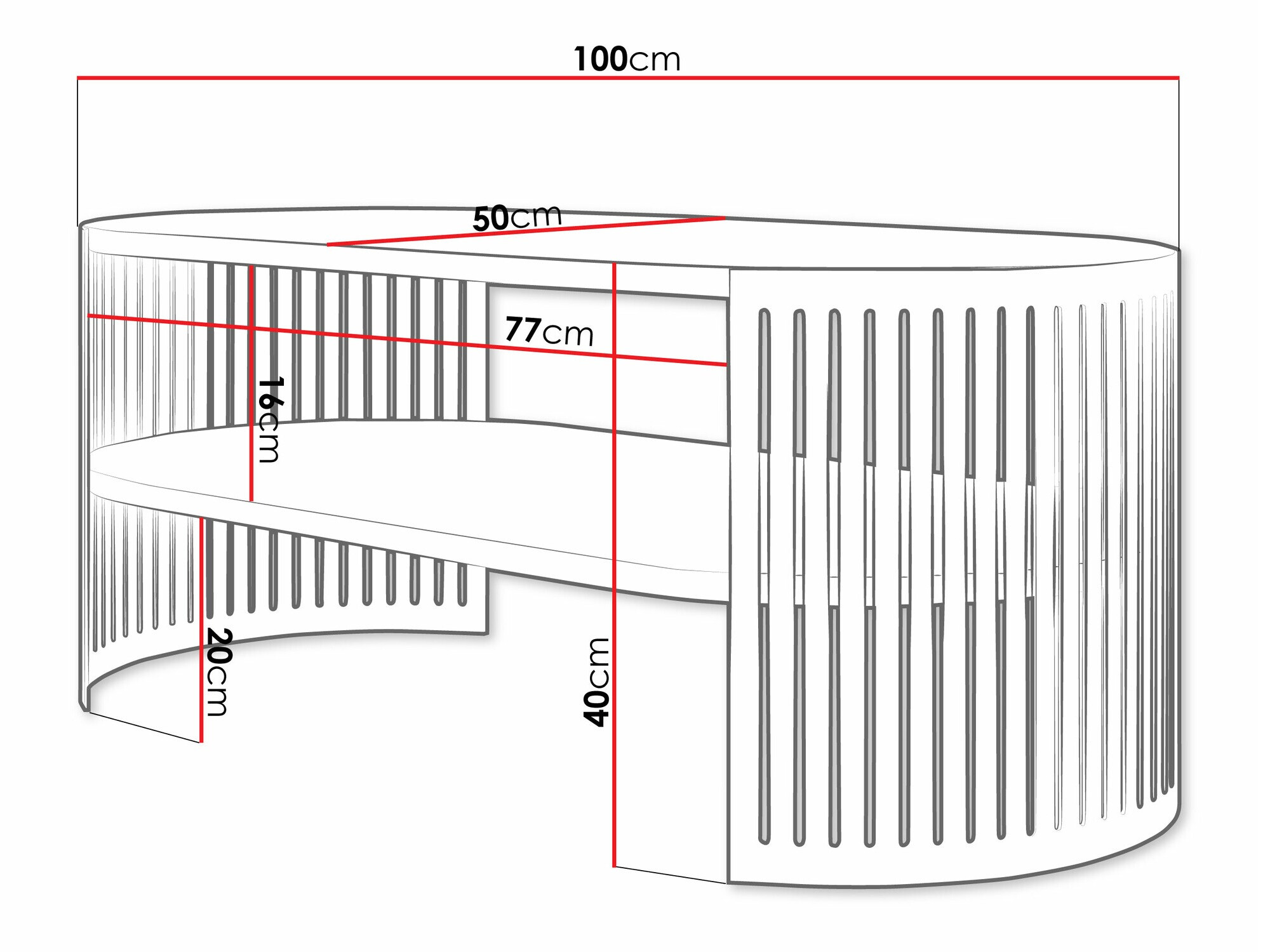 Măsuță de cafea Evanola 105 (Roze + Alb)