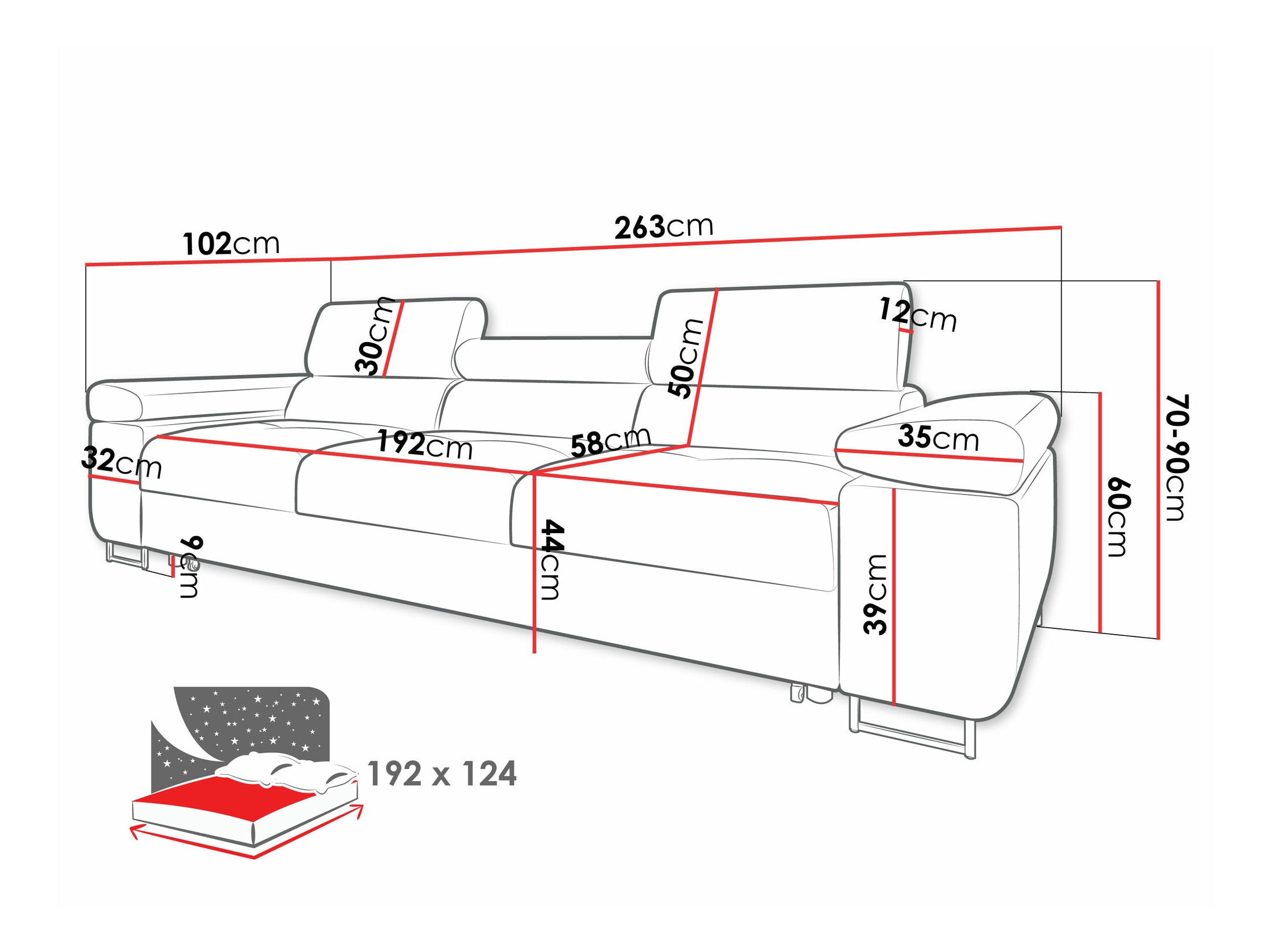 Canapea extensibilă Comfivo Eliferu 108 (Soft 017 + Lux 05)