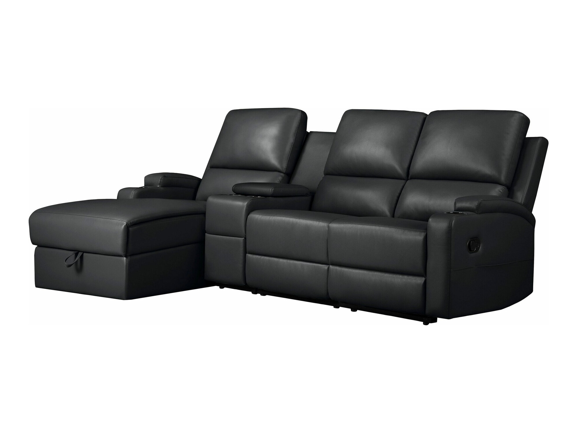 Colțar cu recliner Denton 1368 (Negru)