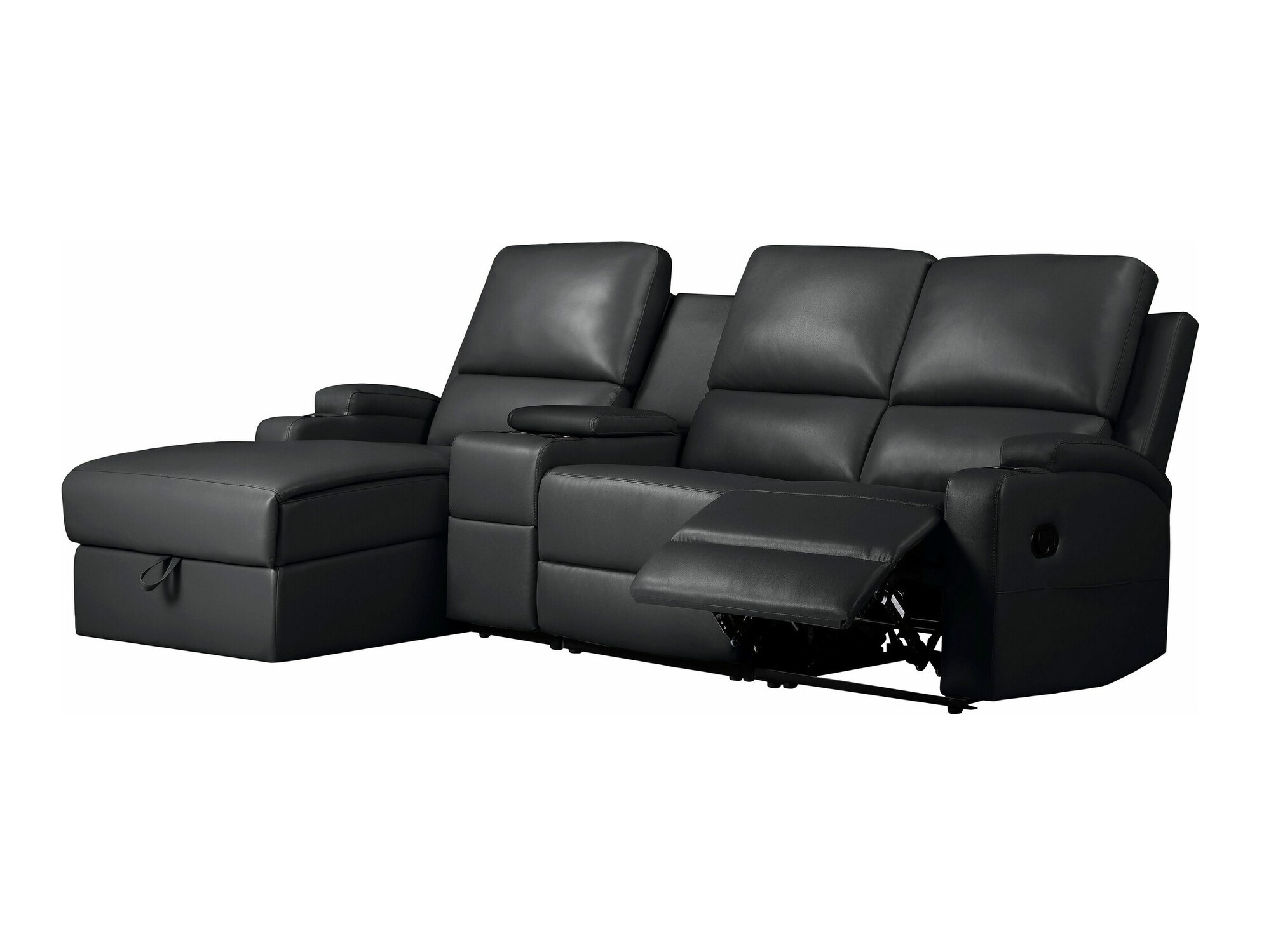 Colțar cu recliner Denton 1368 (Negru)