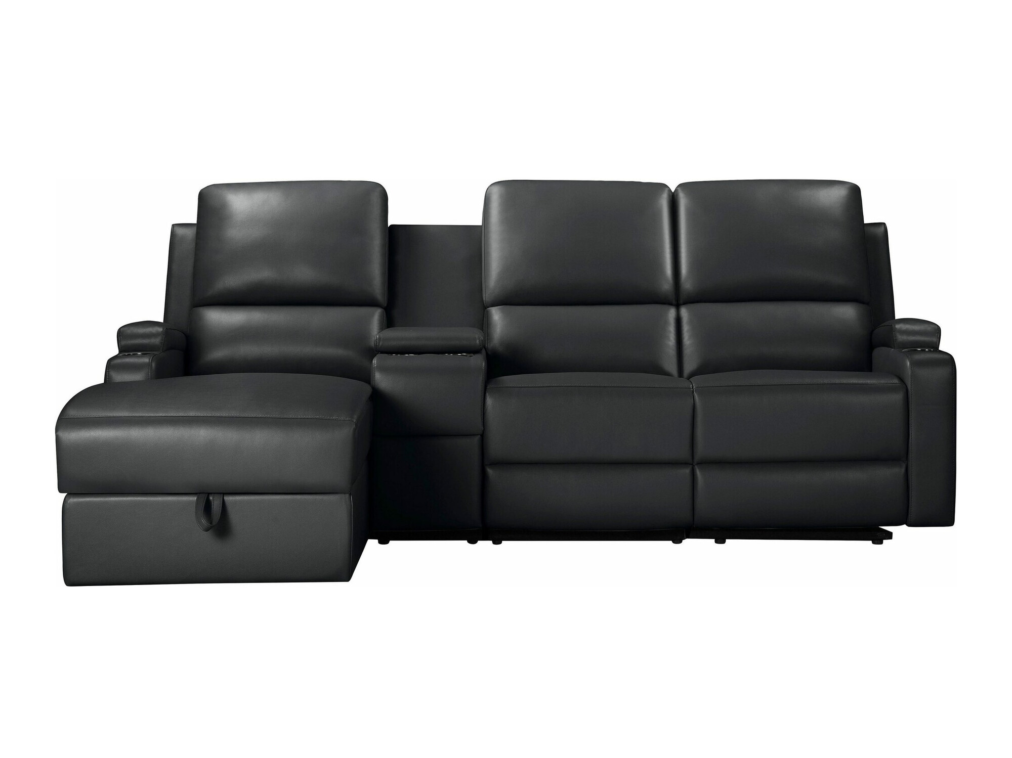 Colțar cu recliner Denton 1368 (Negru)