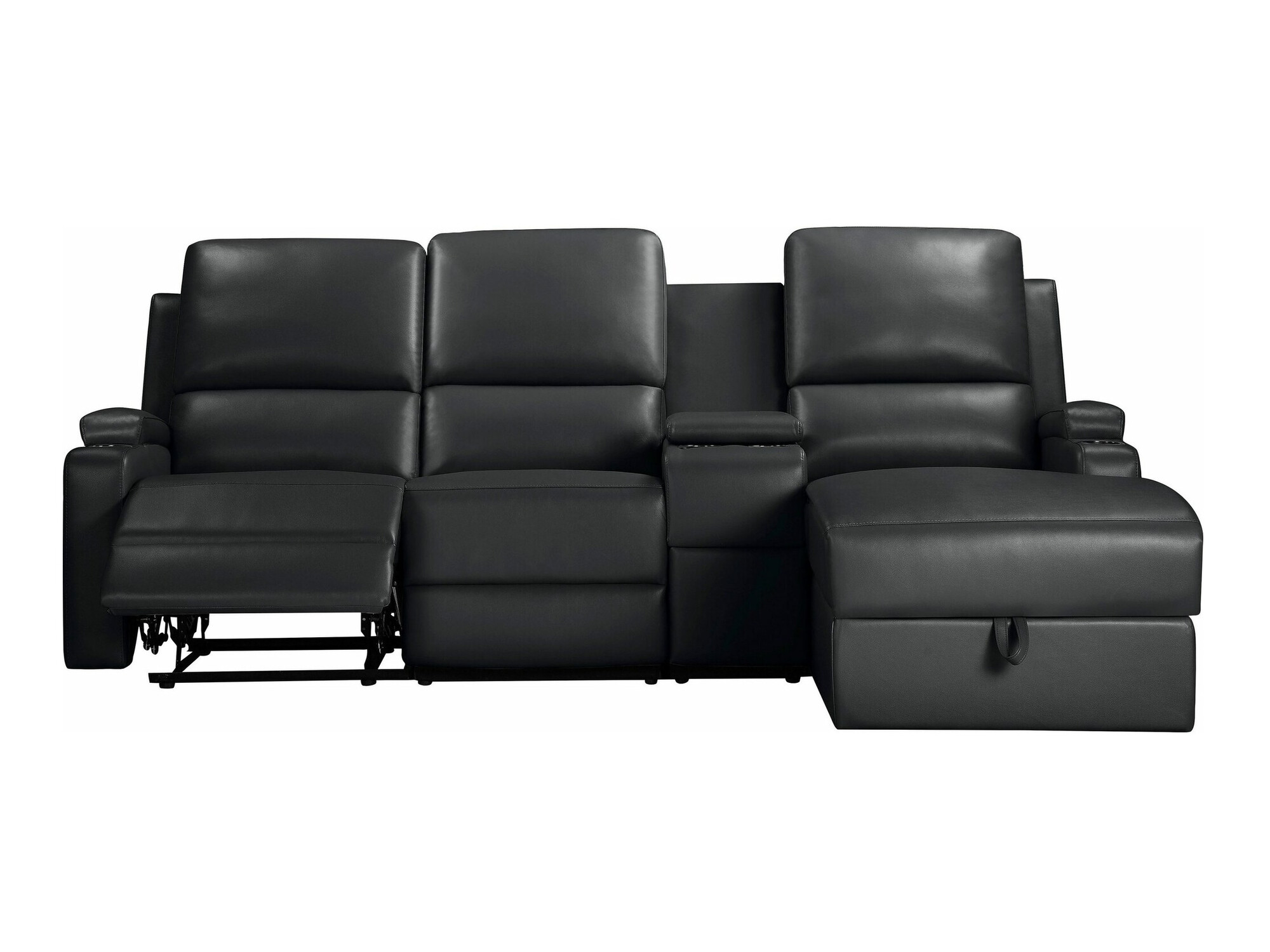 Colțar cu recliner Denton 1368 (Negru)